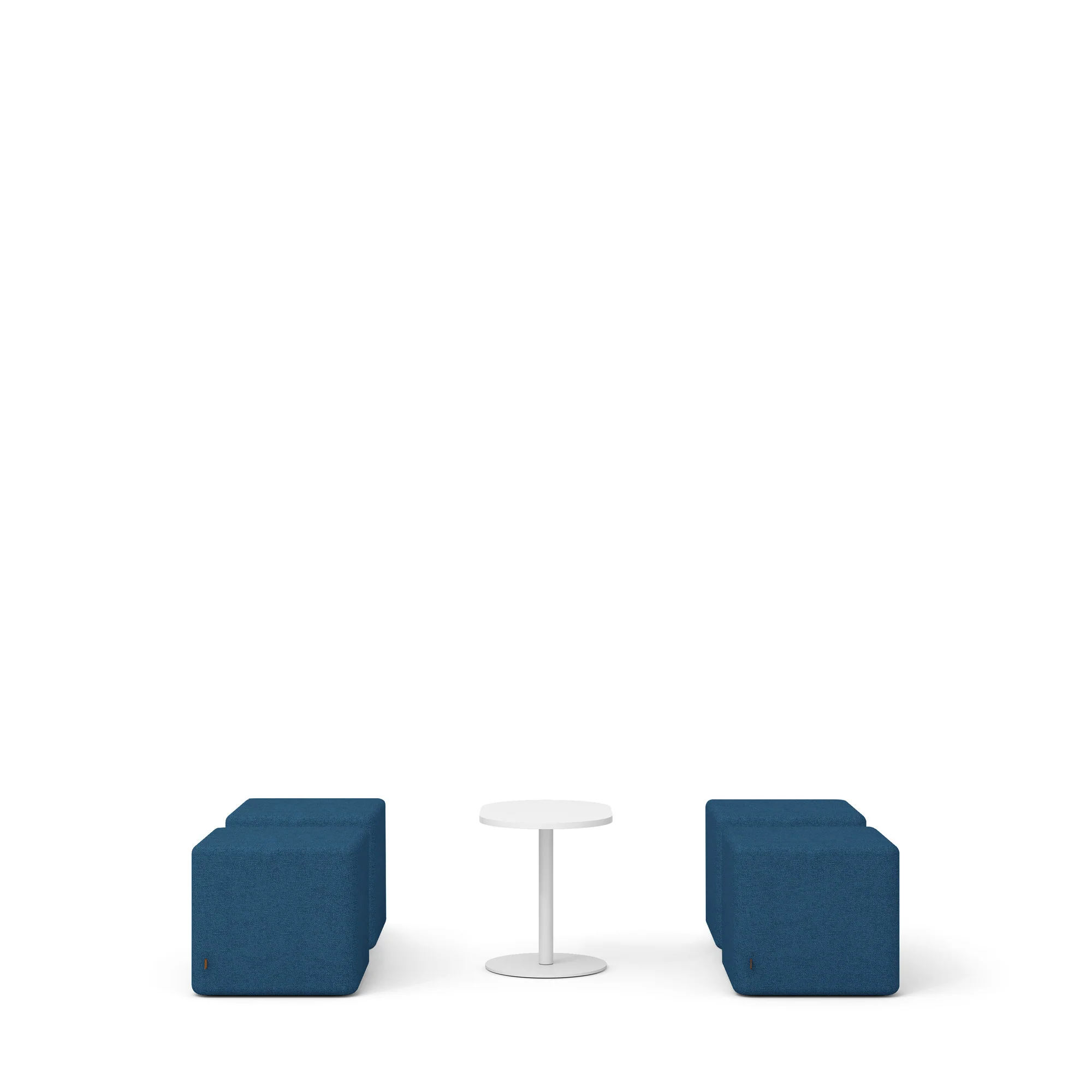 Block Party Lounge Ottomans + Tucker Side Table Set