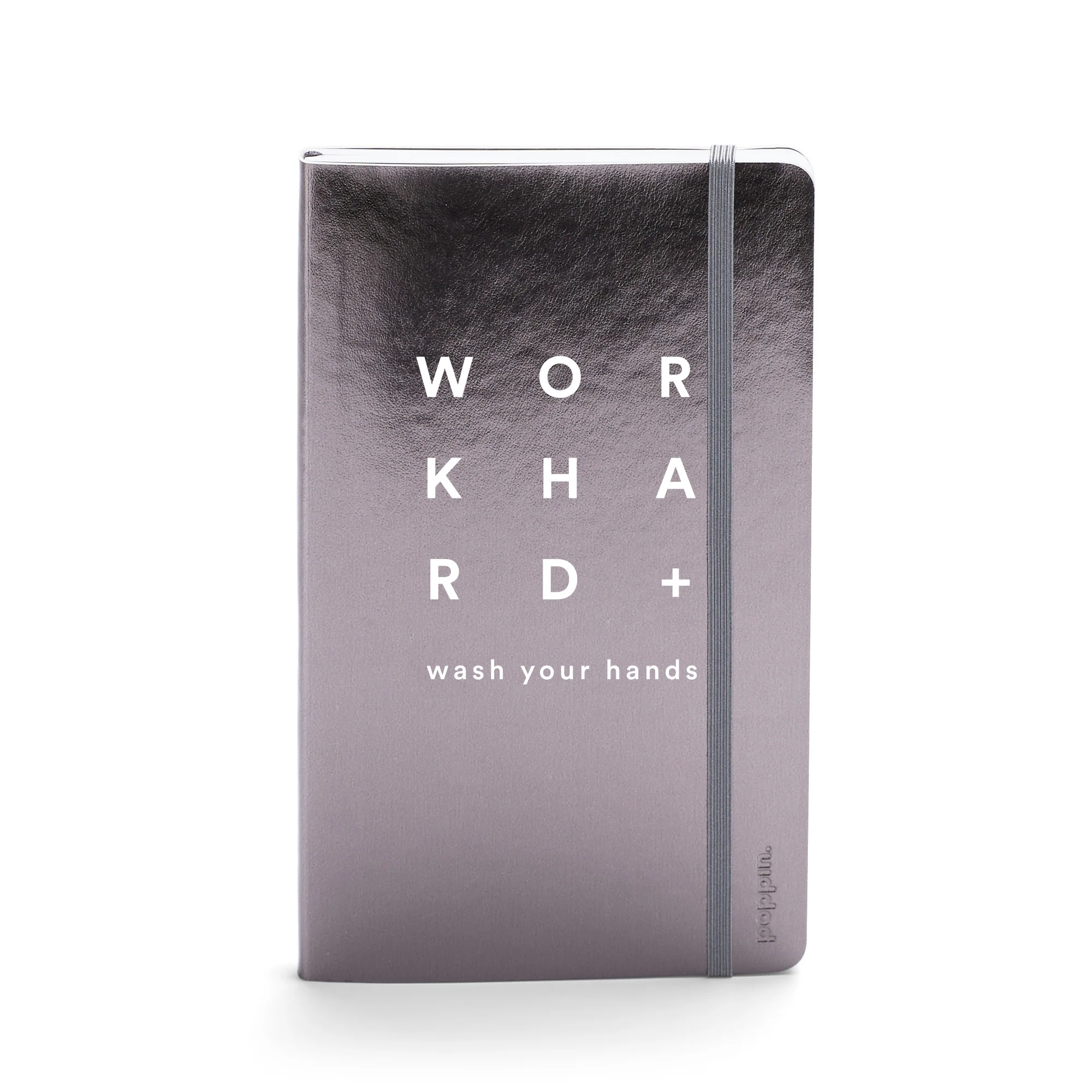 Gunmetal Work Hard Medium Soft Cover Notebook