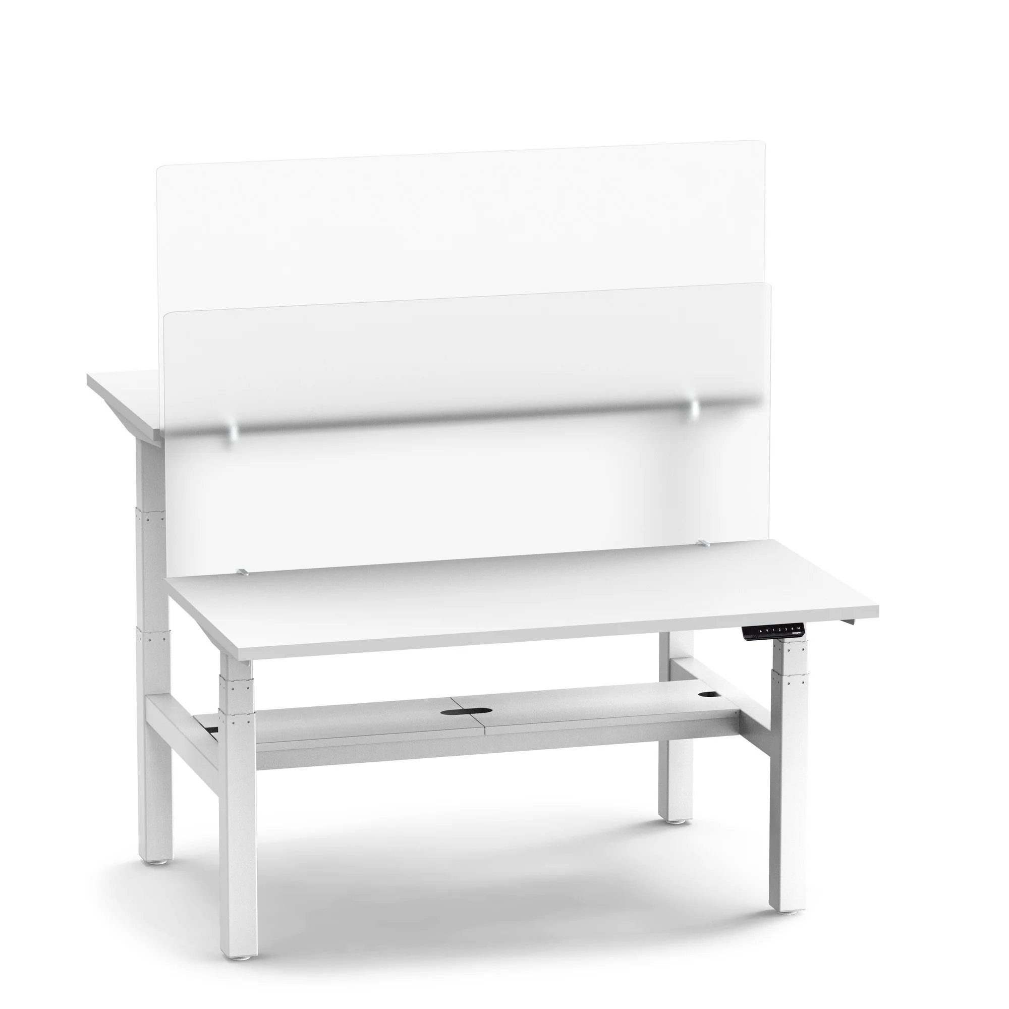 Tall Frost White Privacy Panel, Face-to-Face 3 Tall Frost White Privacy Panel, Face-to-Face