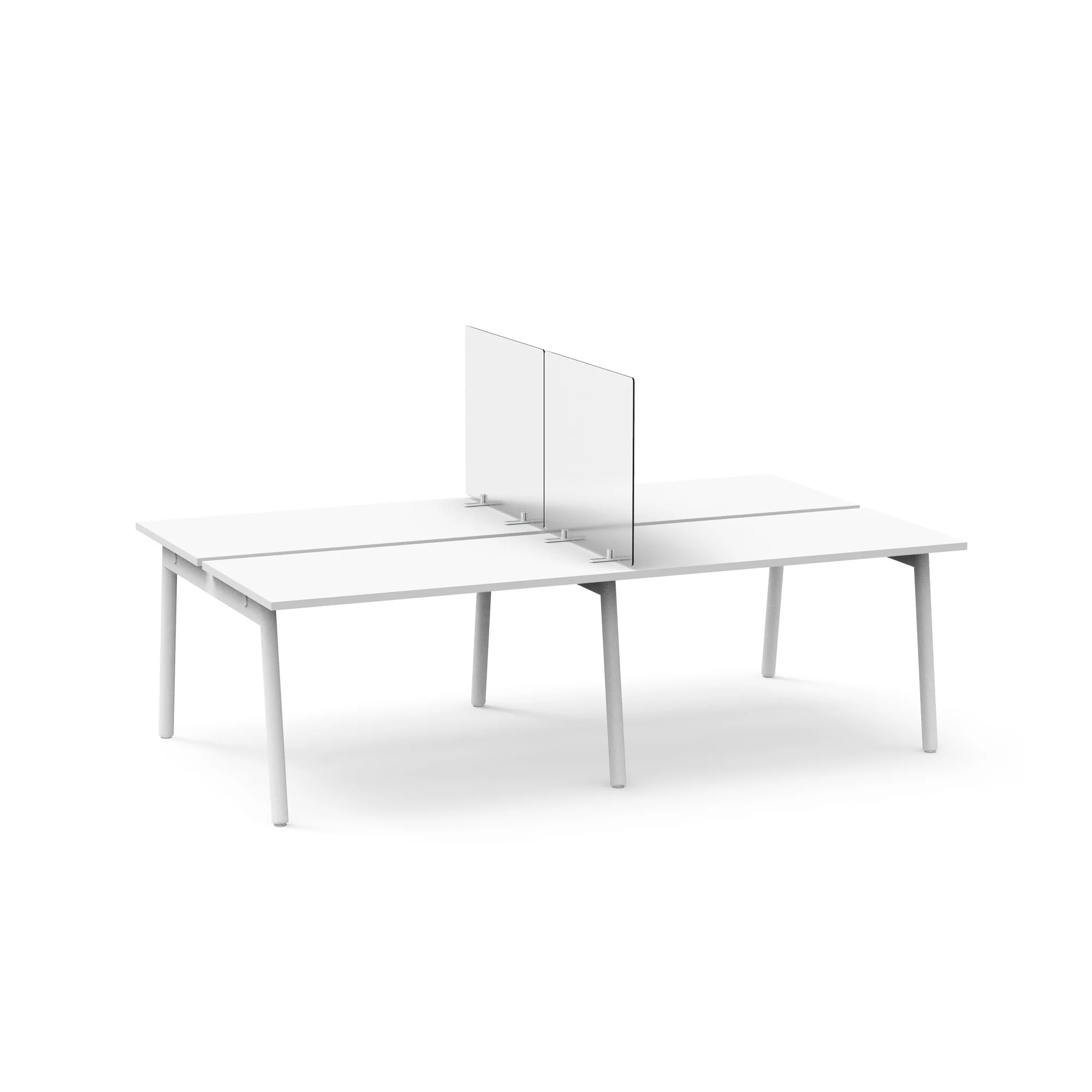 Tall Frost White Privacy Panel, Footed 2 Tall Frost White Privacy Panel, Footed
