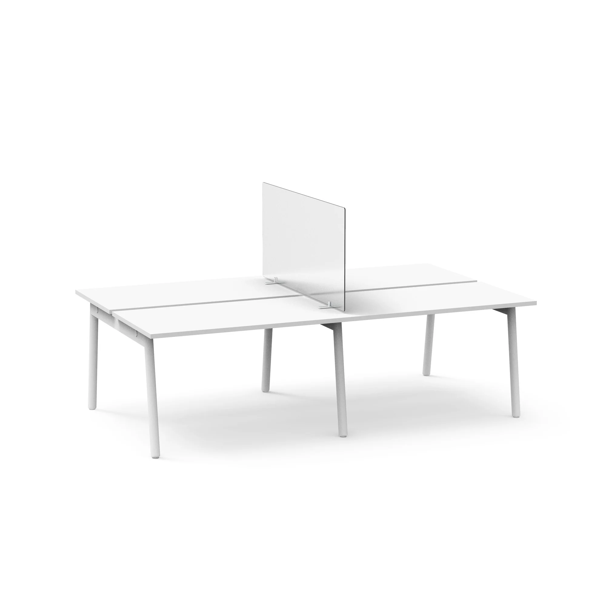 Tall Frost White Privacy Panel, Footed 5 Tall Frost White Privacy Panel, Footed