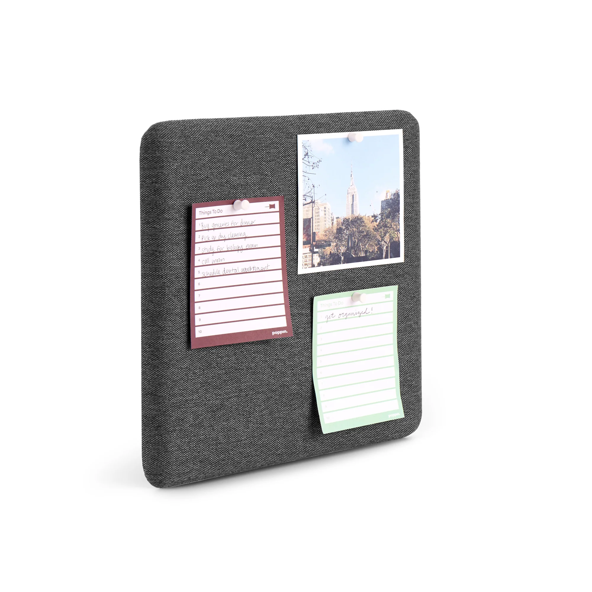 Dark Gray Fabric Pinboard