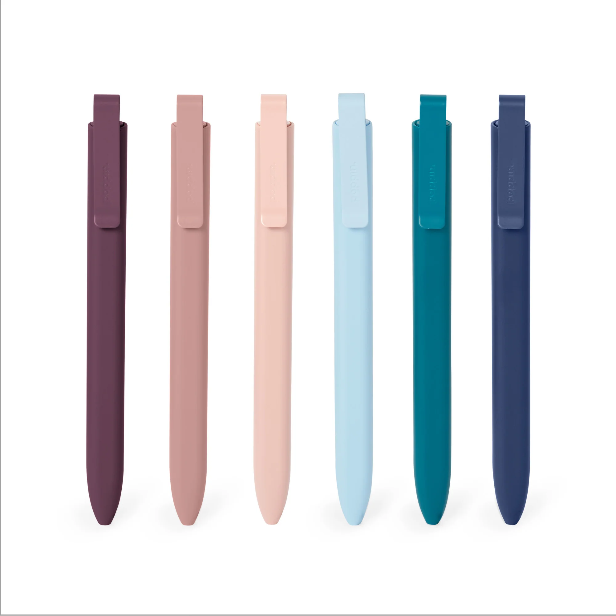 Dusk Assorted Flat-Top Retractable Ballpoint Pens, Set of 12