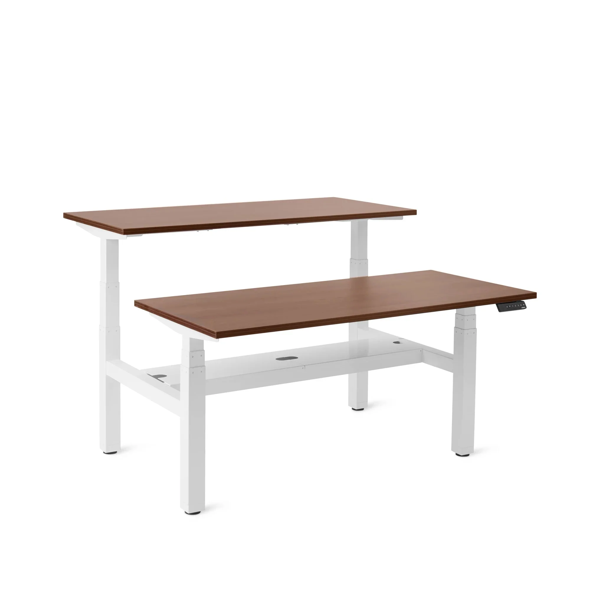Series L 3S Adjustable Height Double Desk for 2