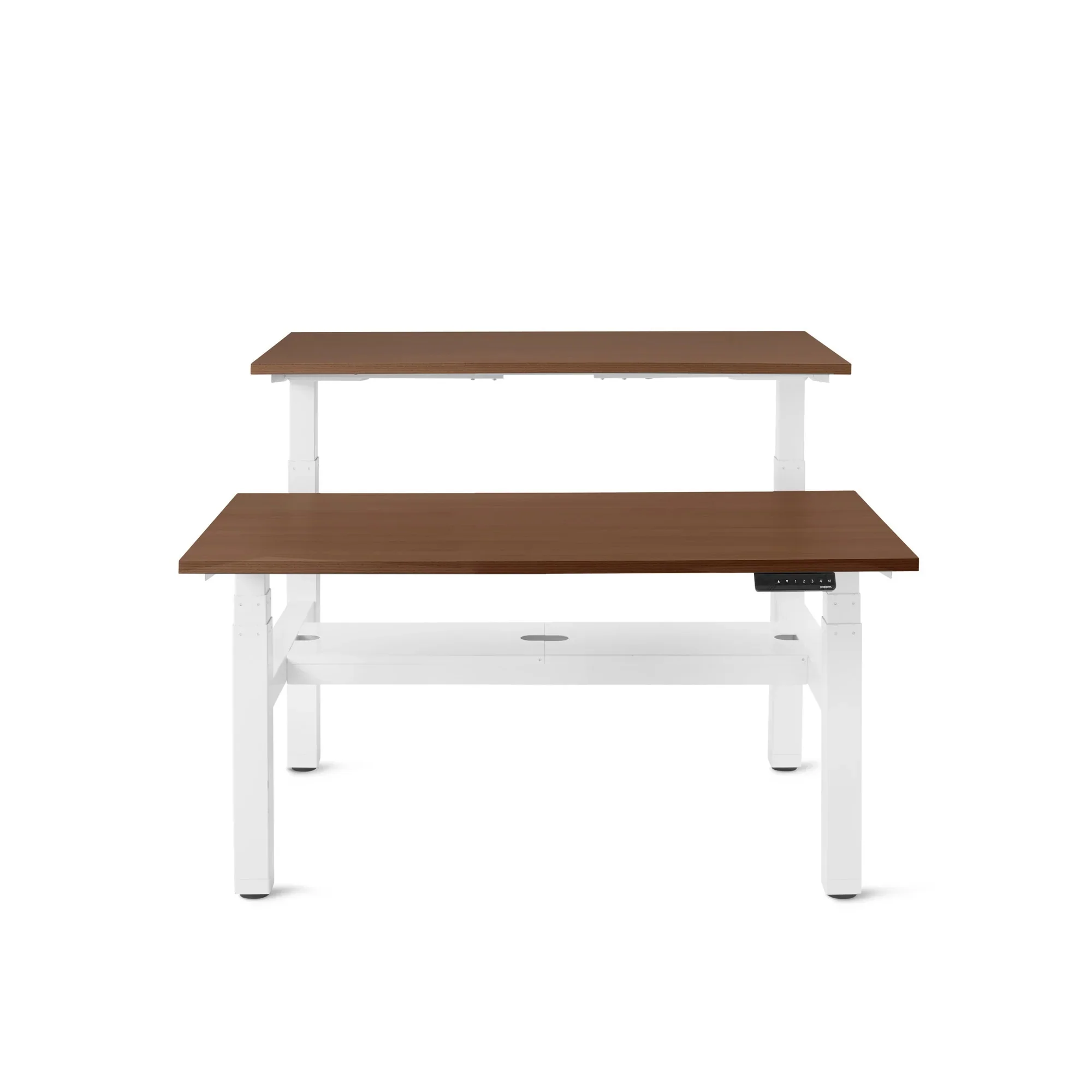 Series L 3S Adjustable Height Double Desk for 2