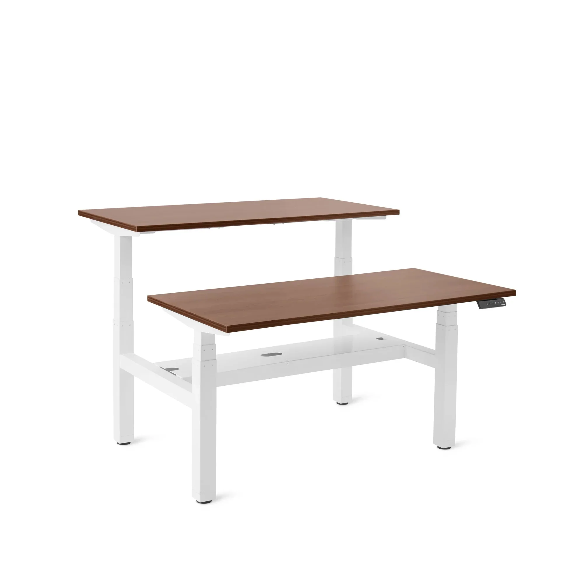 Series L 3S Adjustable Height Double Desk for 2
