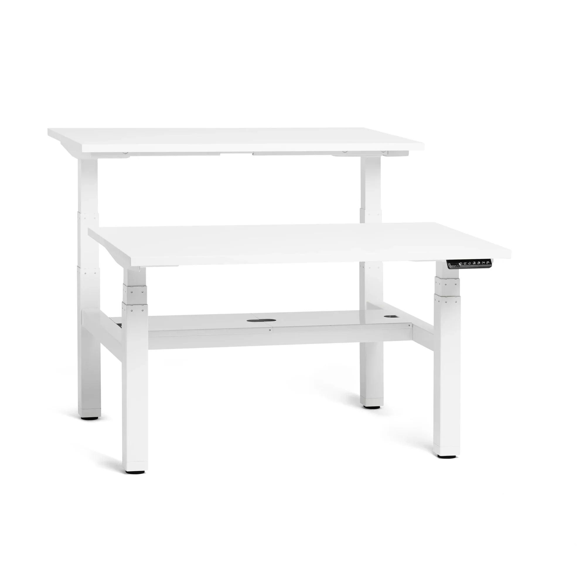 Series L 3S Adjustable Height Double Desk for 2
