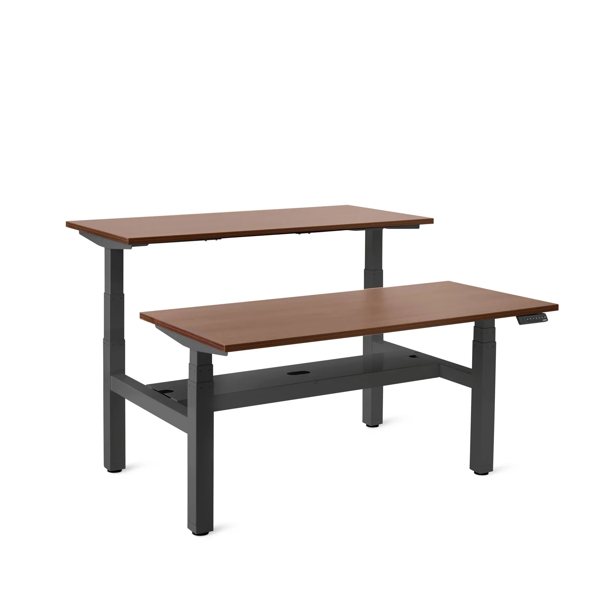 Series L 3S Adjustable Height Double Desk for 2