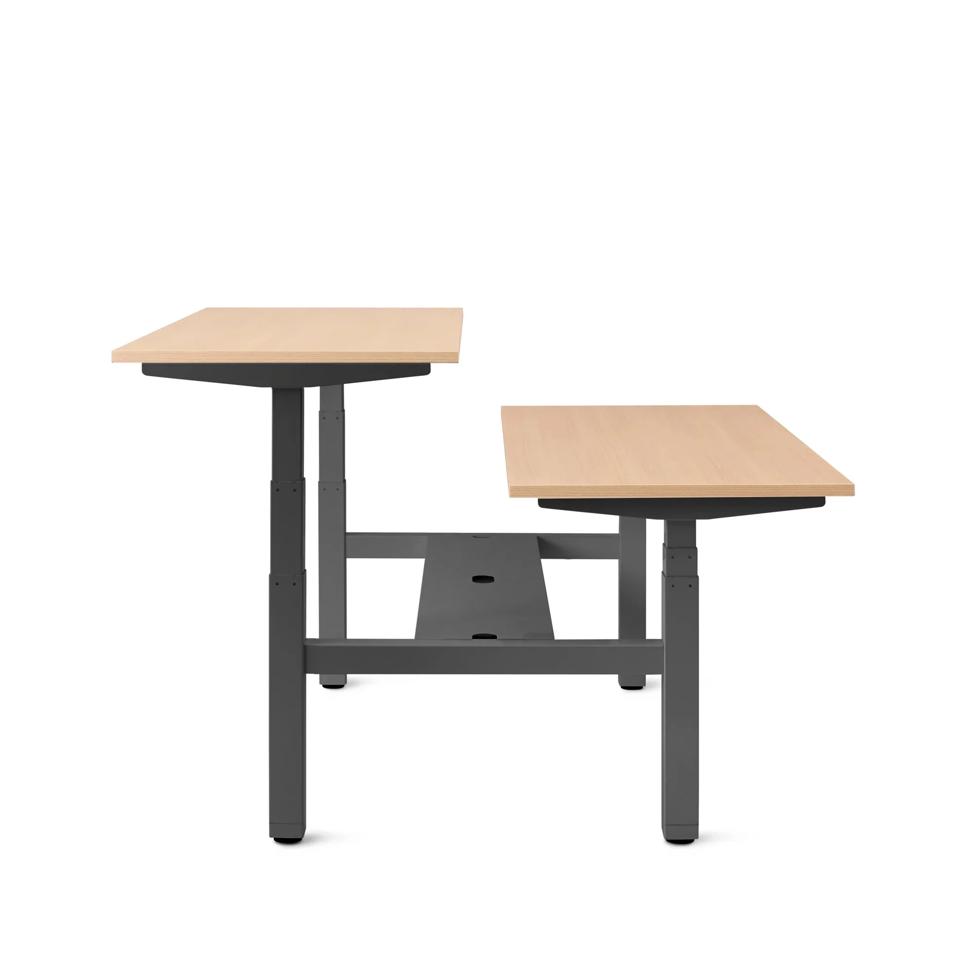 Series L 3S Adjustable Height Double Desk for 2