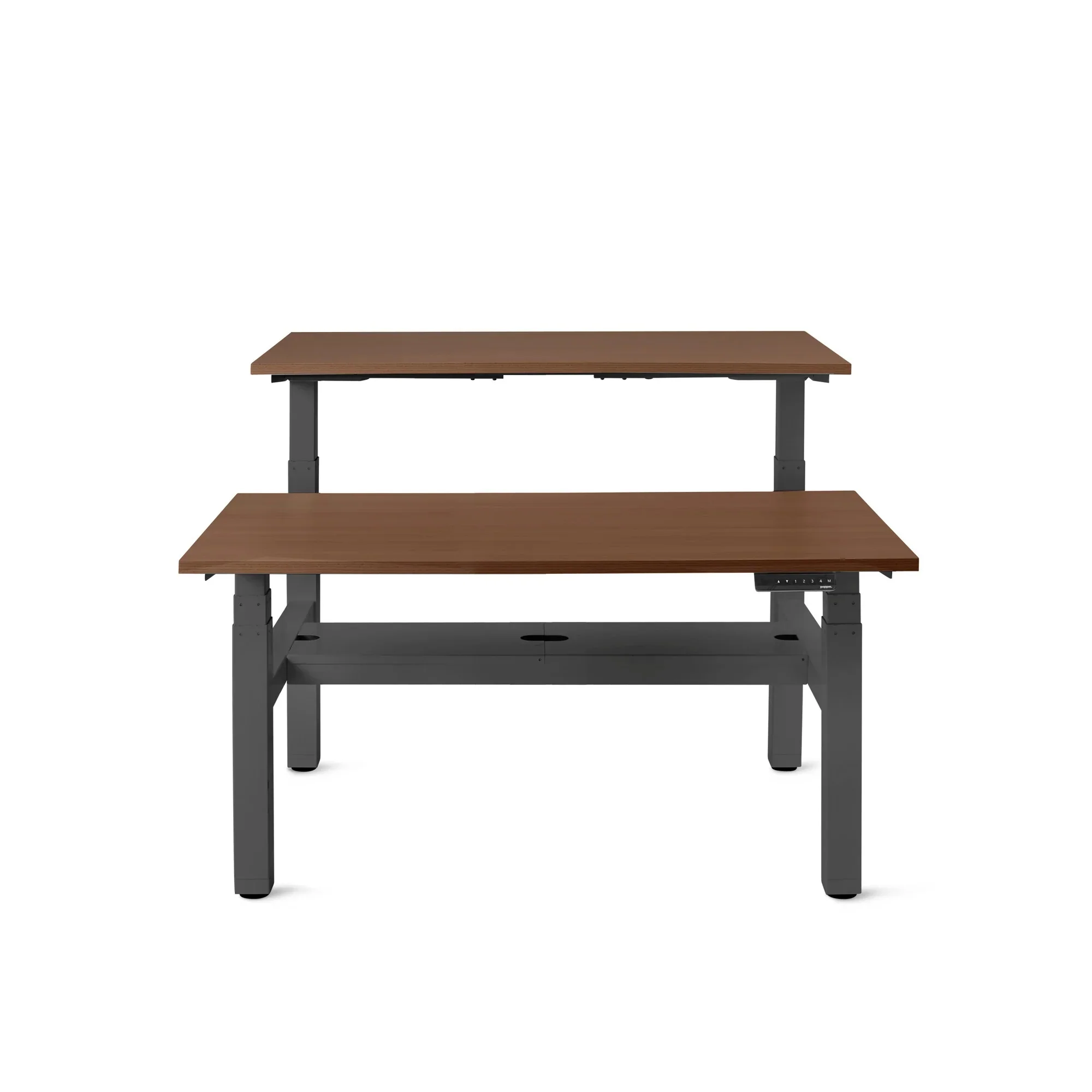Series L 3S Adjustable Height Double Desk for 2