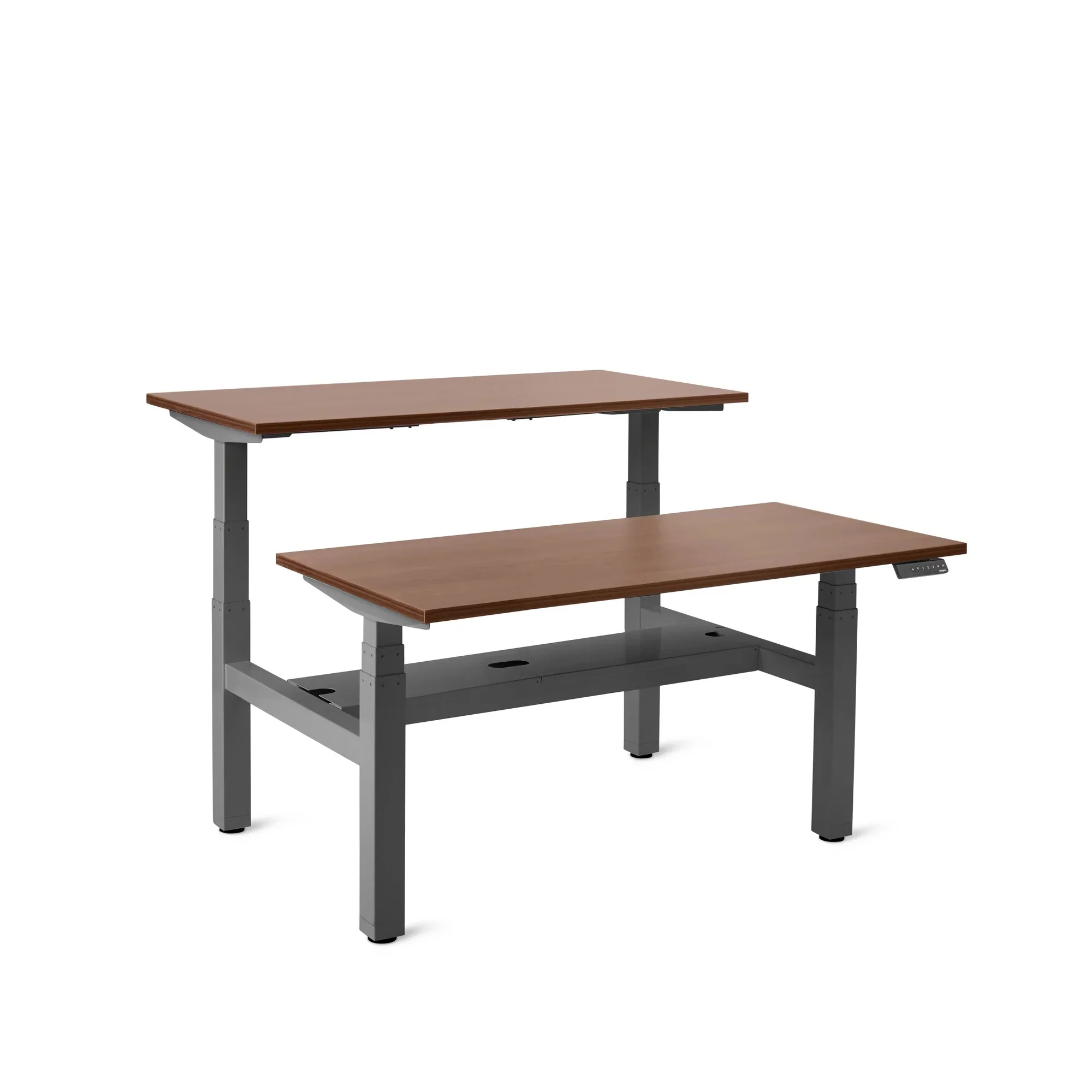 Series L 3S Adjustable Height Double Desk for 2