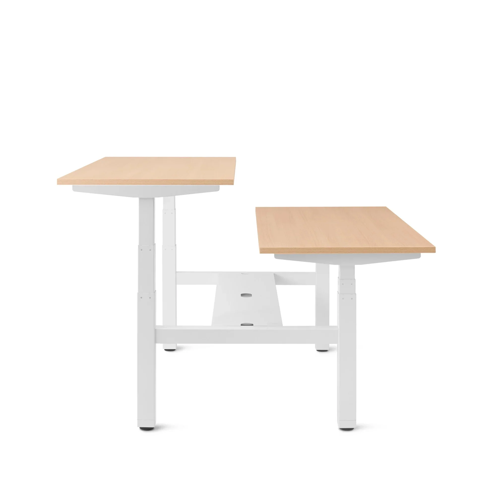 Series L 3S Adjustable Height Double Desk for 2