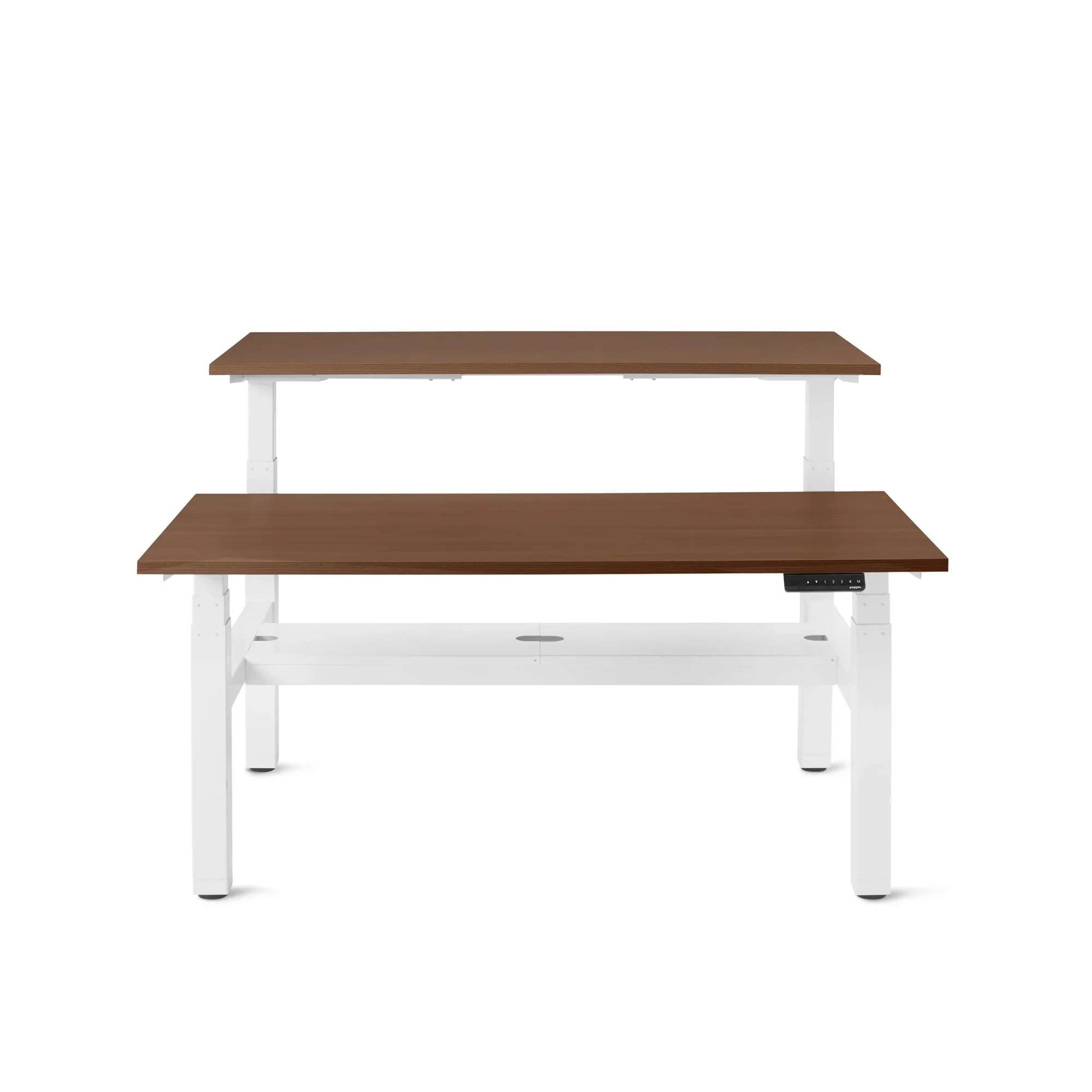 Series L 3S Adjustable Height Double Desk for 2