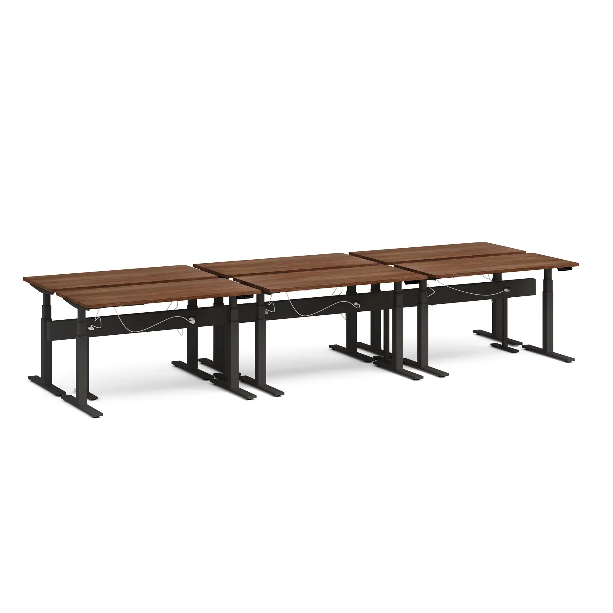 Series L 3S Desk for 6 + Boom Power Rail 57 Series L 3S Desk for 6 + Boom Power Rail