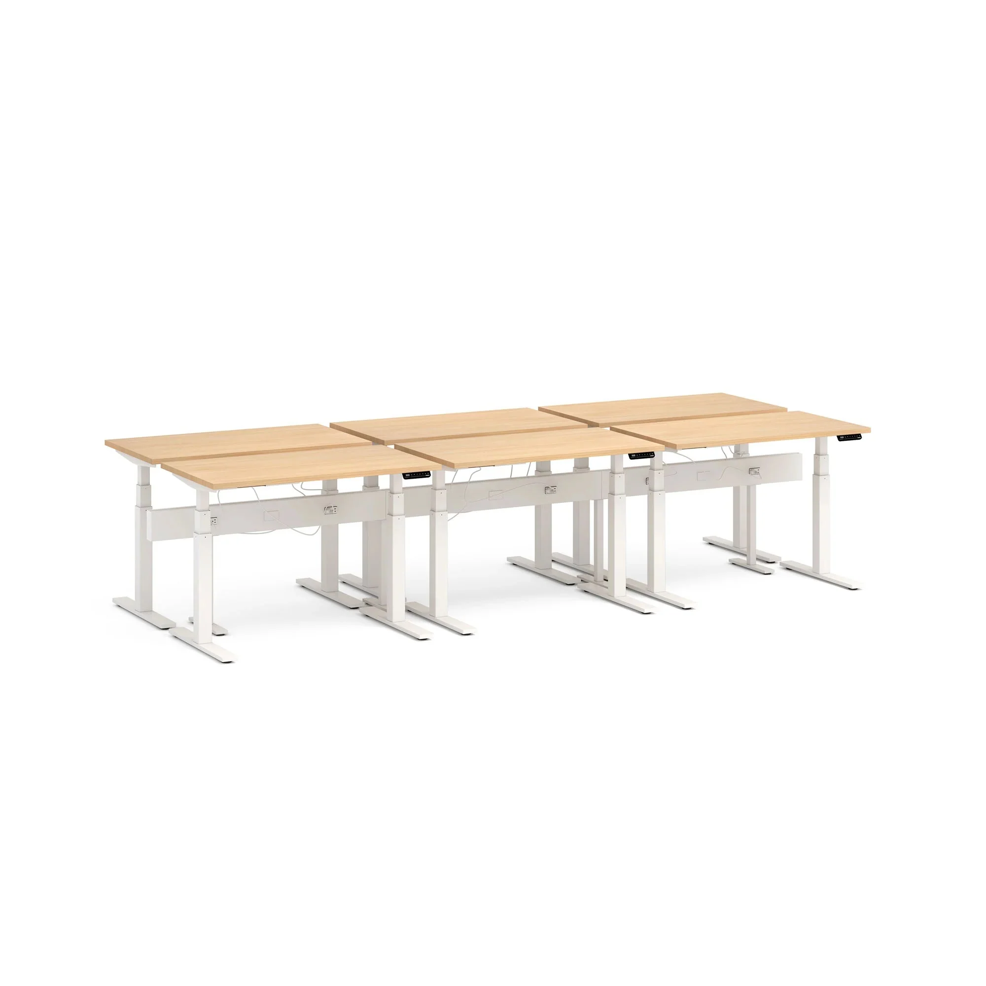 Series L 3S Desk for 6 + Boom Power Rail 7 Series L 3S Desk for 6 + Boom Power Rail
