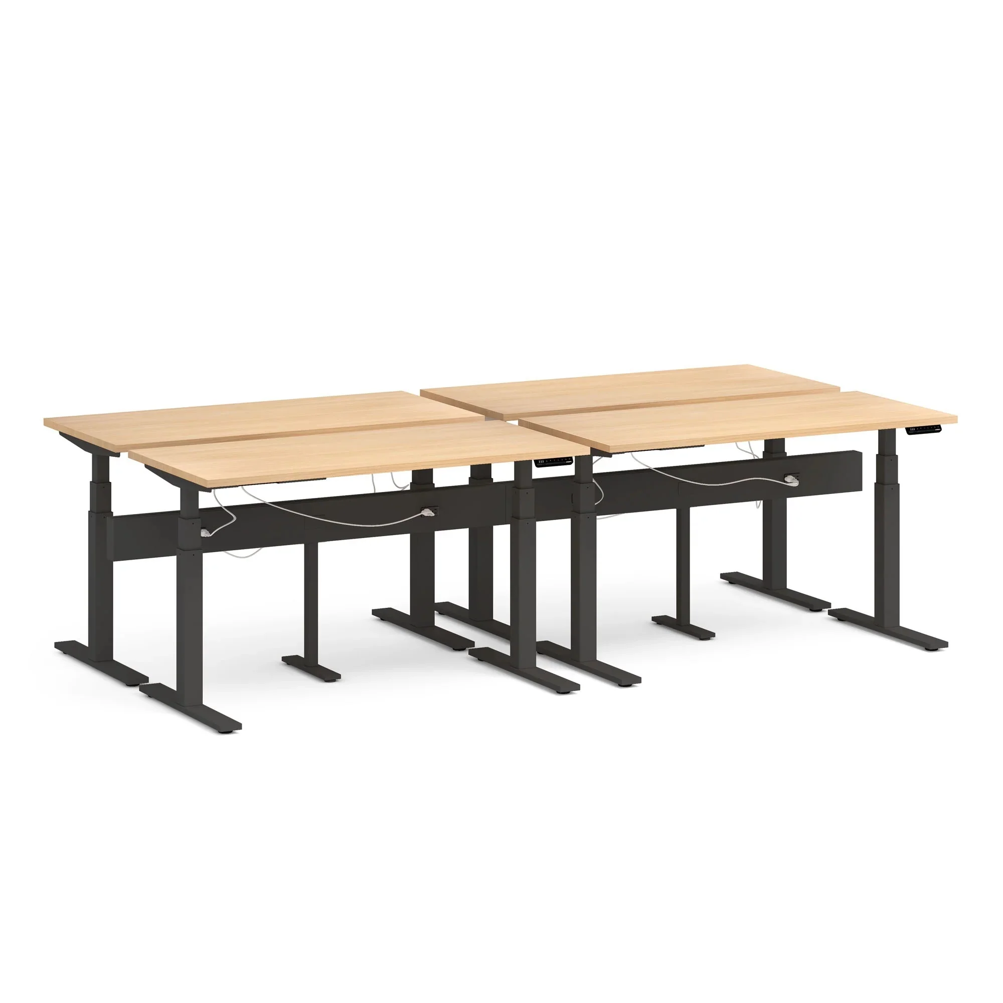 Series L 3S Desk for 4 + Boom Power Rail 52 Series L 3S Desk for 4 + Boom Power Rail