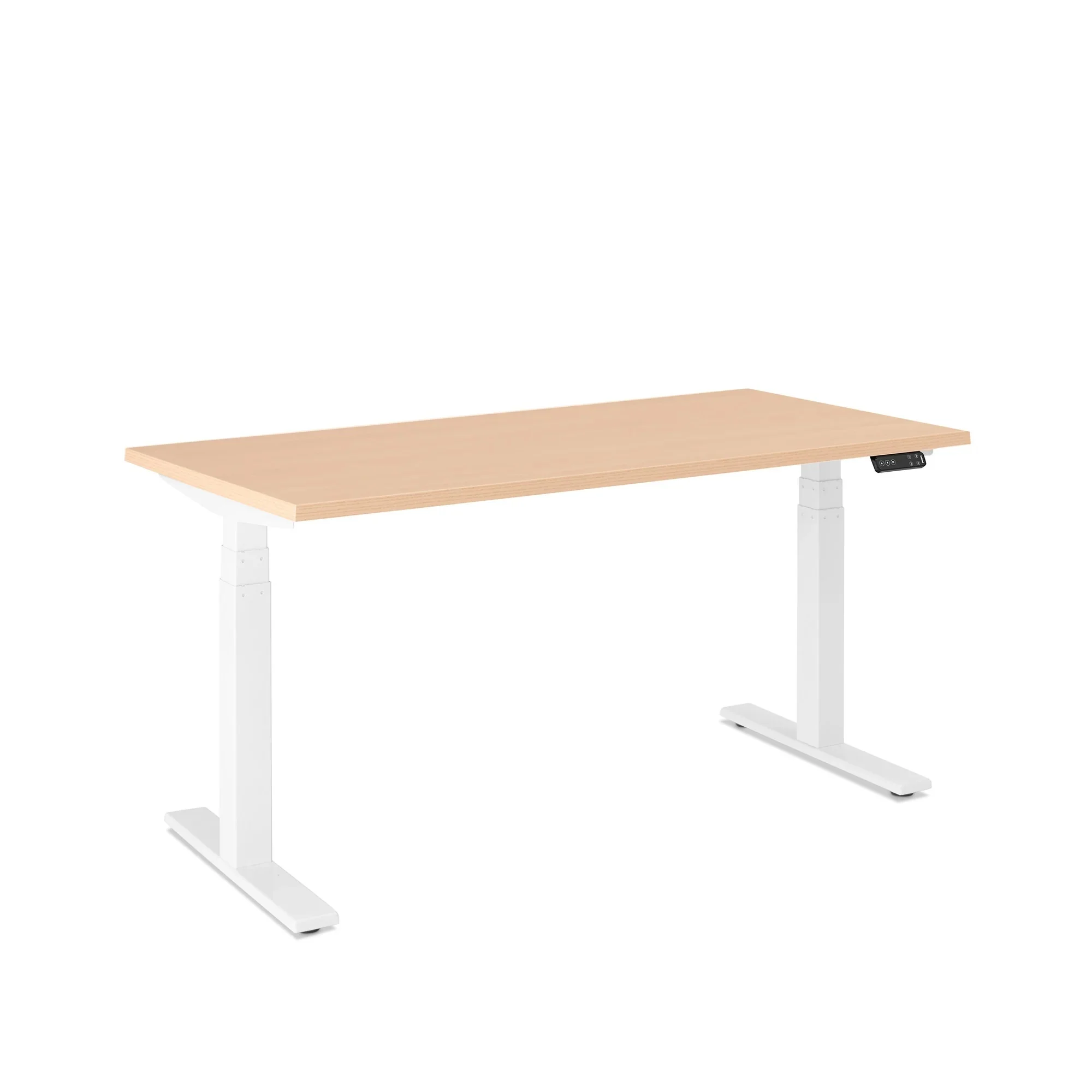 Series L 3S Desk for 2 + Boom Power Rail