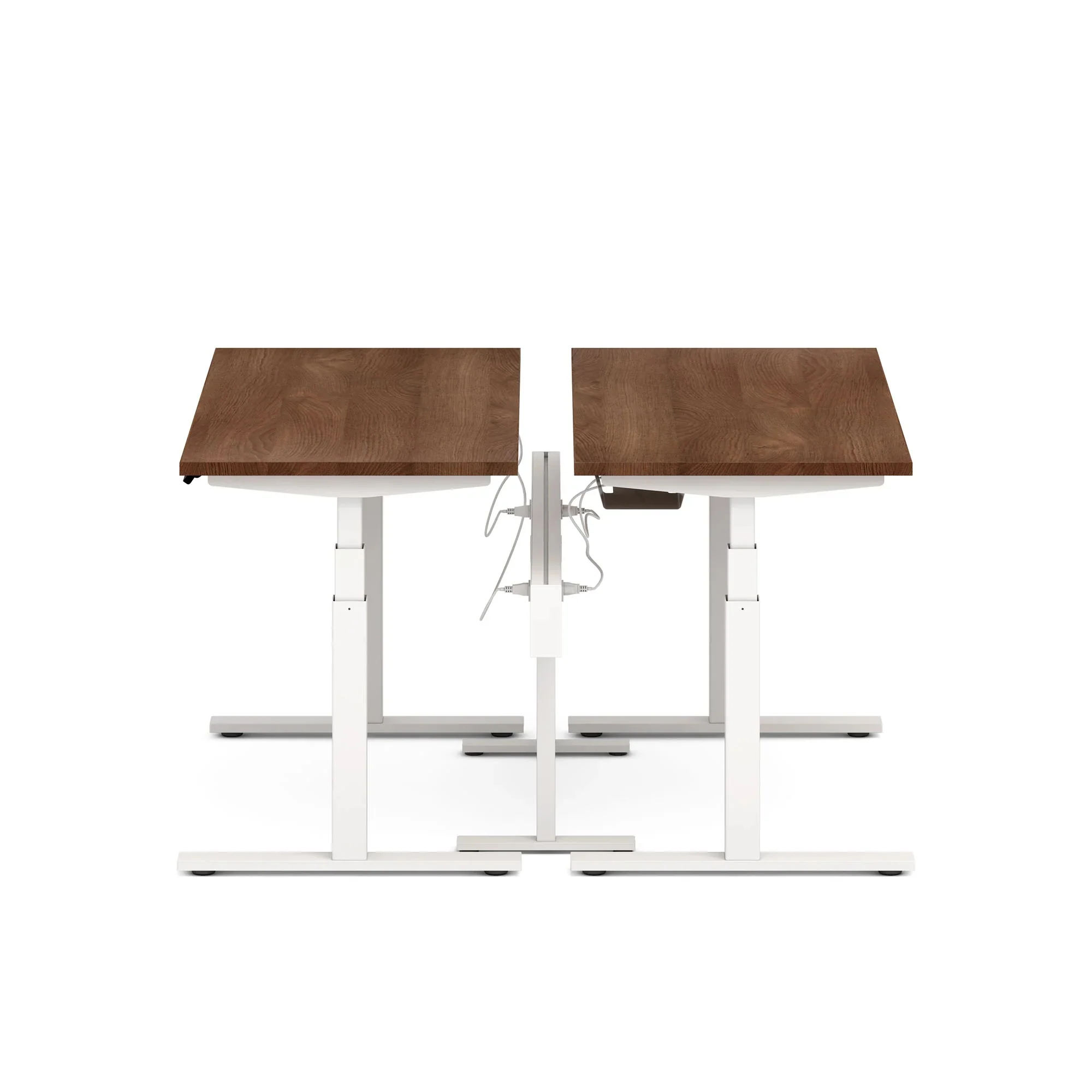 Series L 3S Desk for 2 + Boom Power Rail