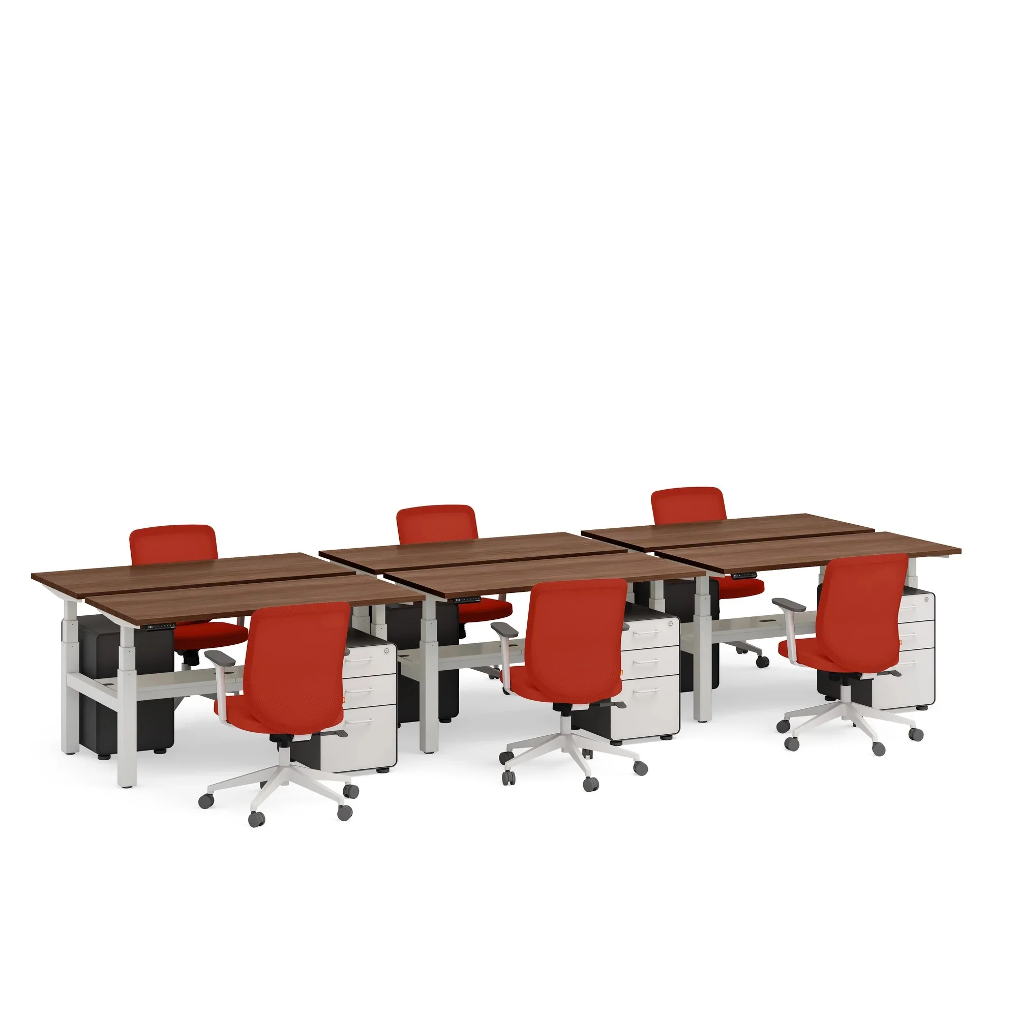 Series L 3S Adjustable Height Double Desk for 6 10 Series L 3S Adjustable Height Double Desk for 6