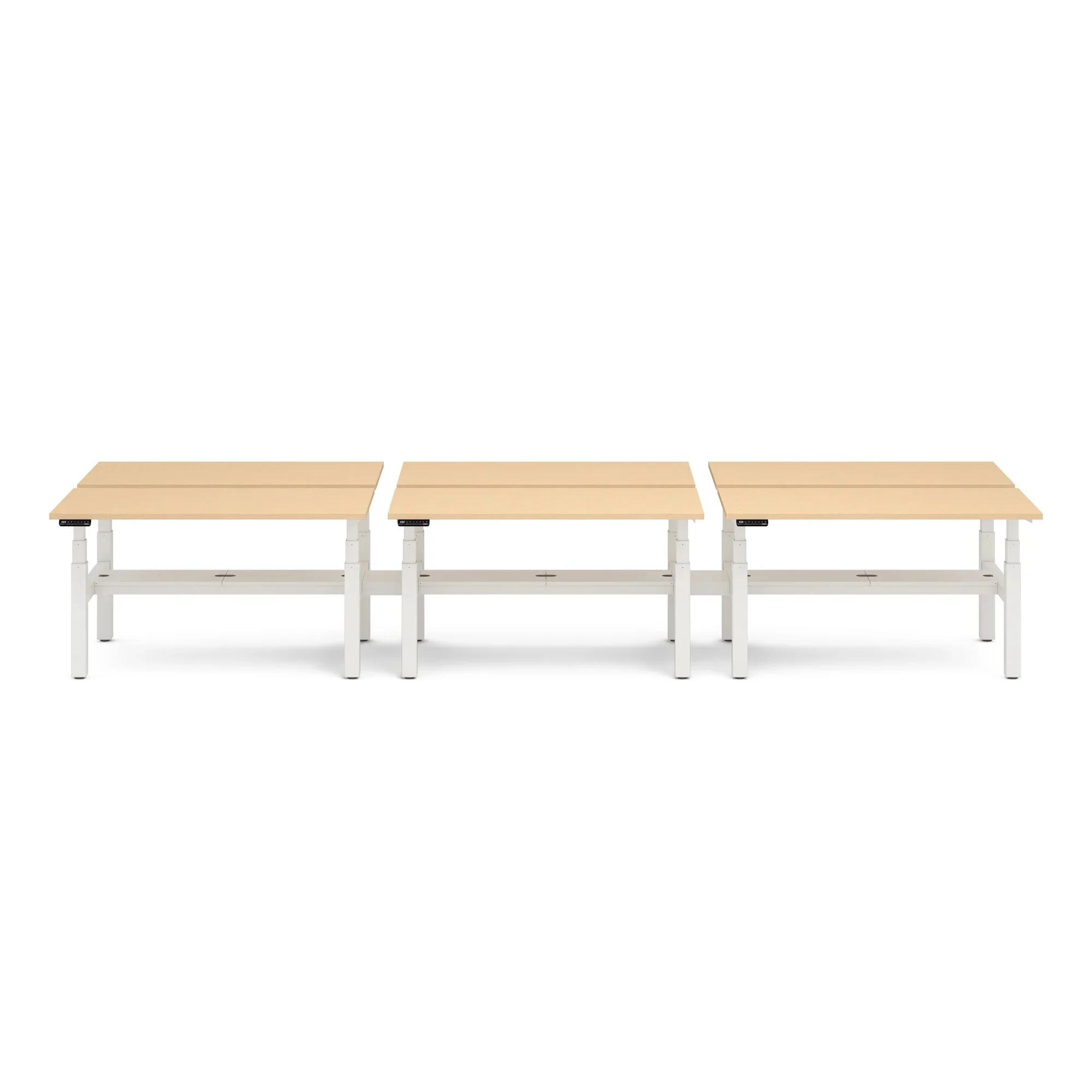 Series L 3S Adjustable Height Double Desk for 6 11 Series L 3S Adjustable Height Double Desk for 6