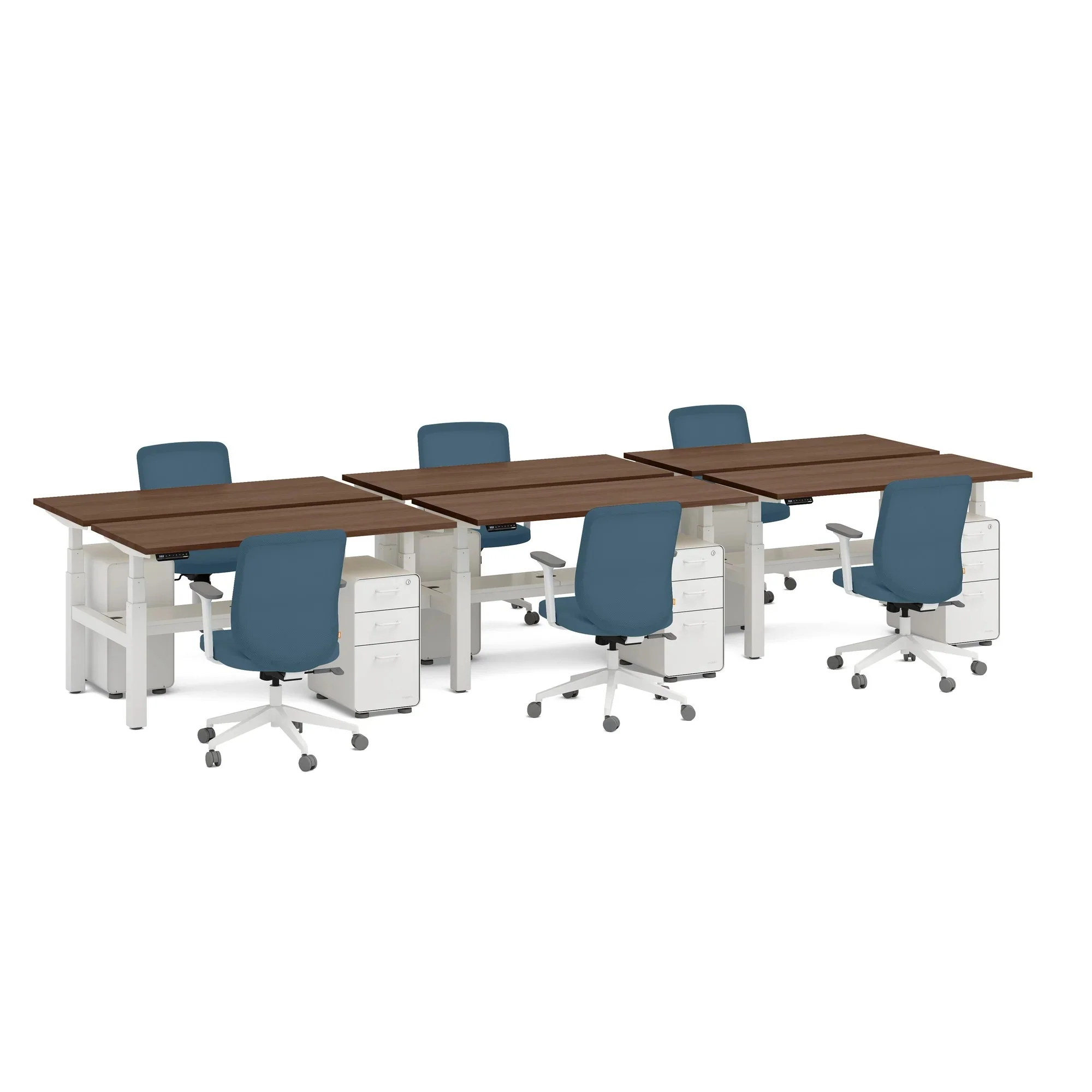Series L 3S Adjustable Height Double Desk for 6 19 Series L 3S Adjustable Height Double Desk for 6