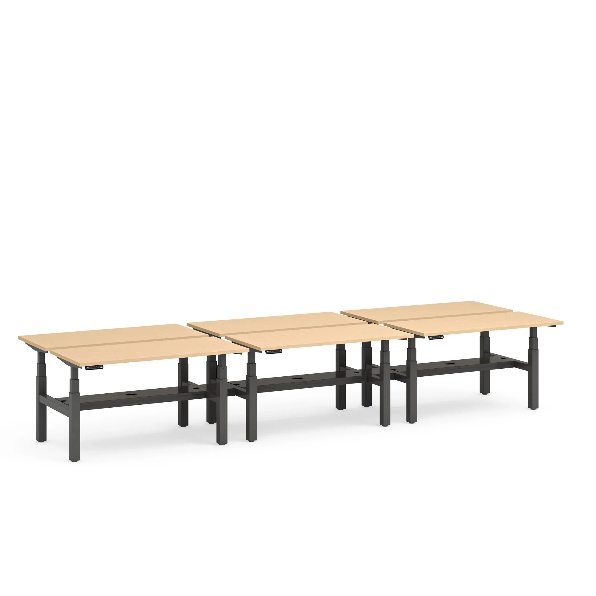 Series L 3S Adjustable Height Double Desk for 6 27 Series L 3S Adjustable Height Double Desk for 6