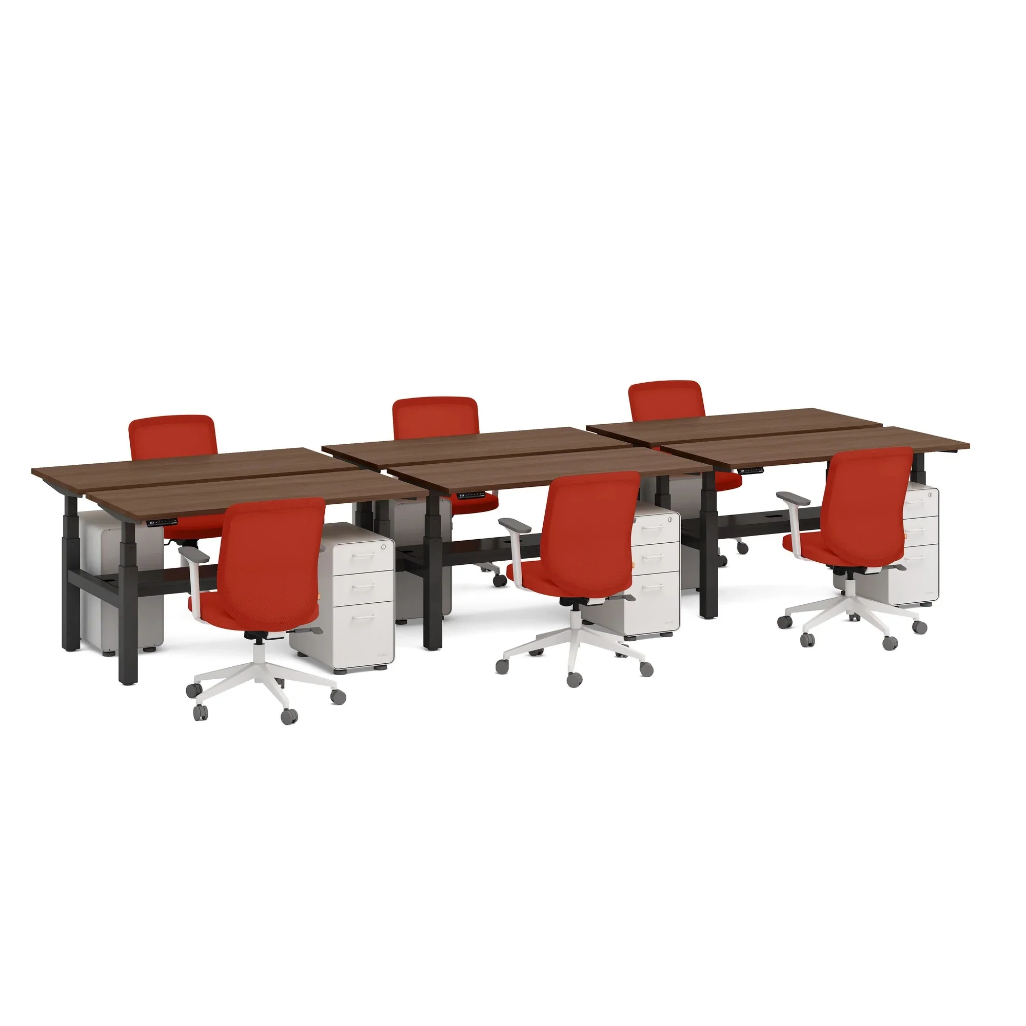 Series L 3S Adjustable Height Double Desk for 6 31 Series L 3S Adjustable Height Double Desk for 6