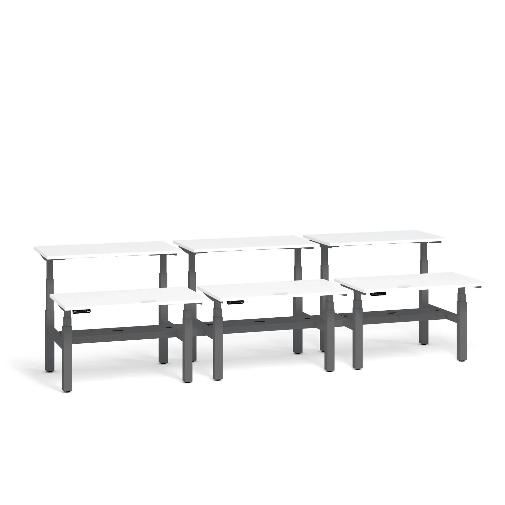 Series L 3S Adjustable Height Double Desk for 6 32 Series L 3S Adjustable Height Double Desk for 6