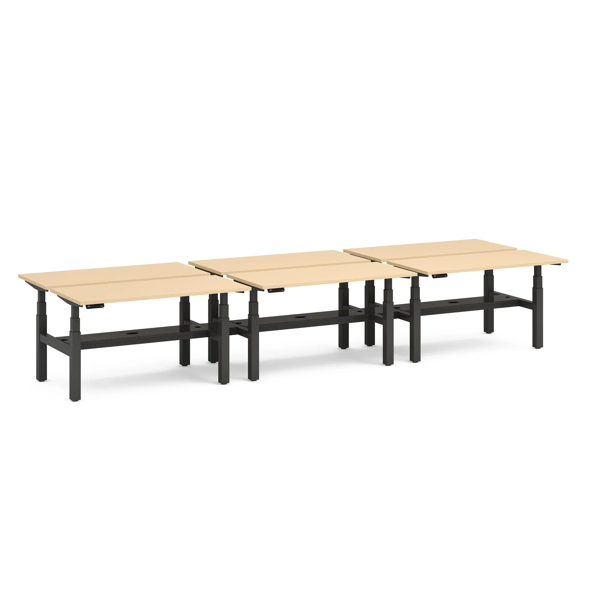 Series L 3S Adjustable Height Double Desk for 6 36 Series L 3S Adjustable Height Double Desk for 6