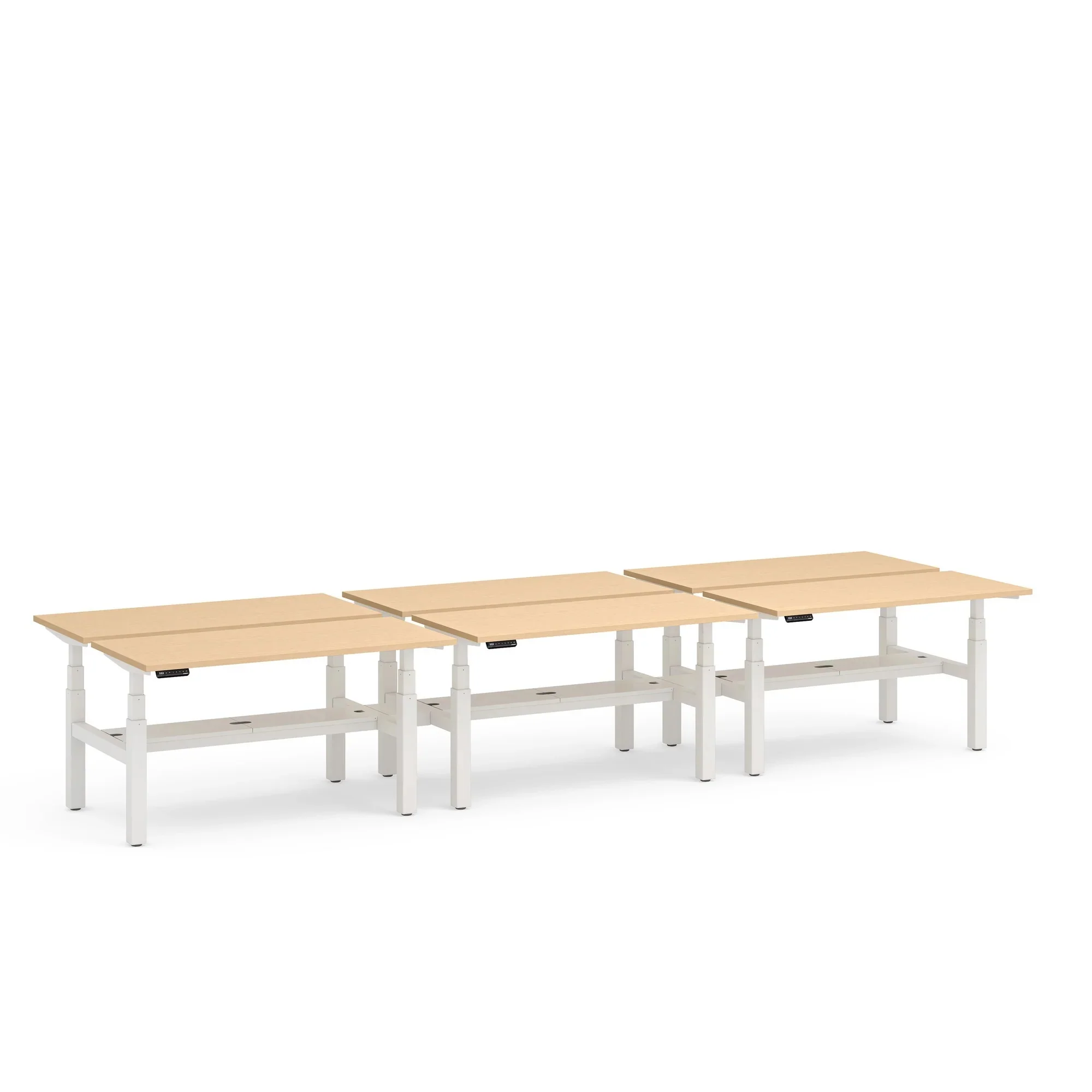 Series L 3S Adjustable Height Double Desk for 6 6 Series L 3S Adjustable Height Double Desk for 6