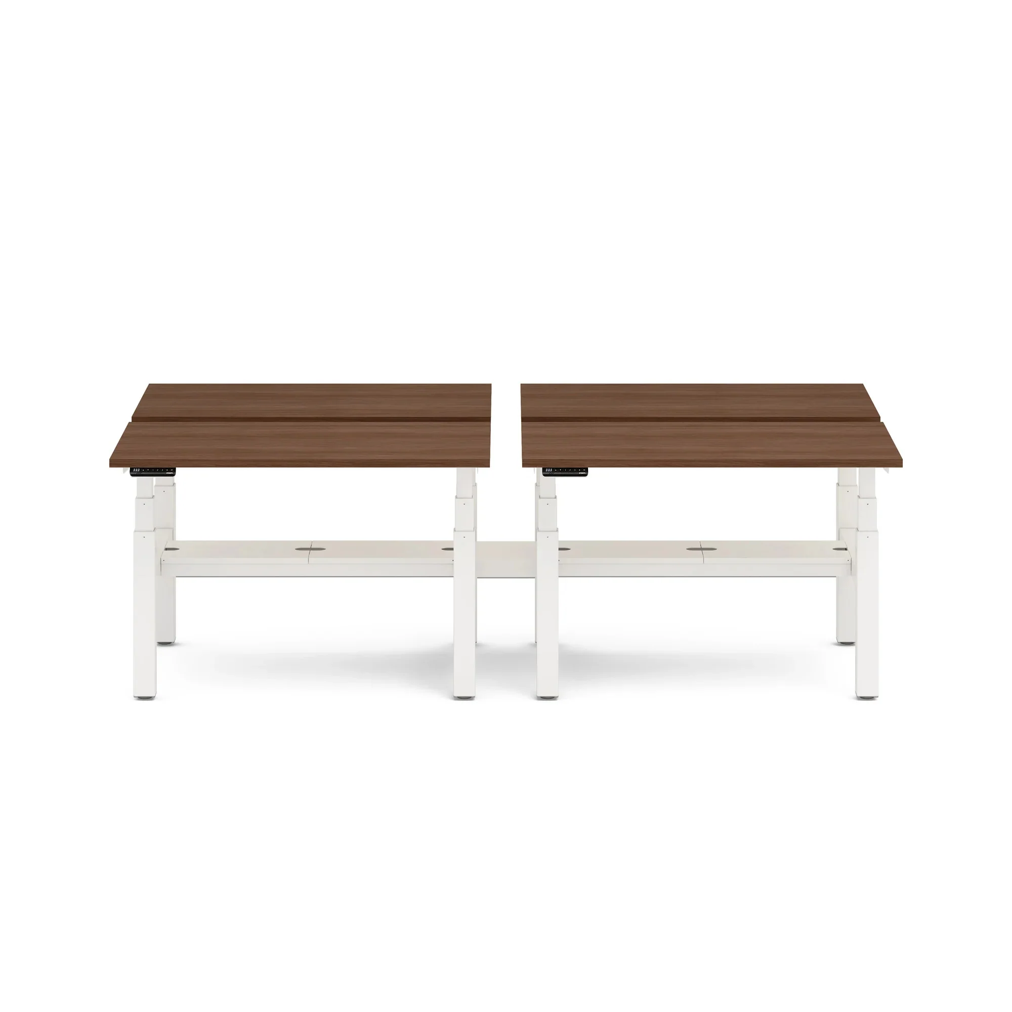 Series L 3S Adjustable Height Double Desk for 4