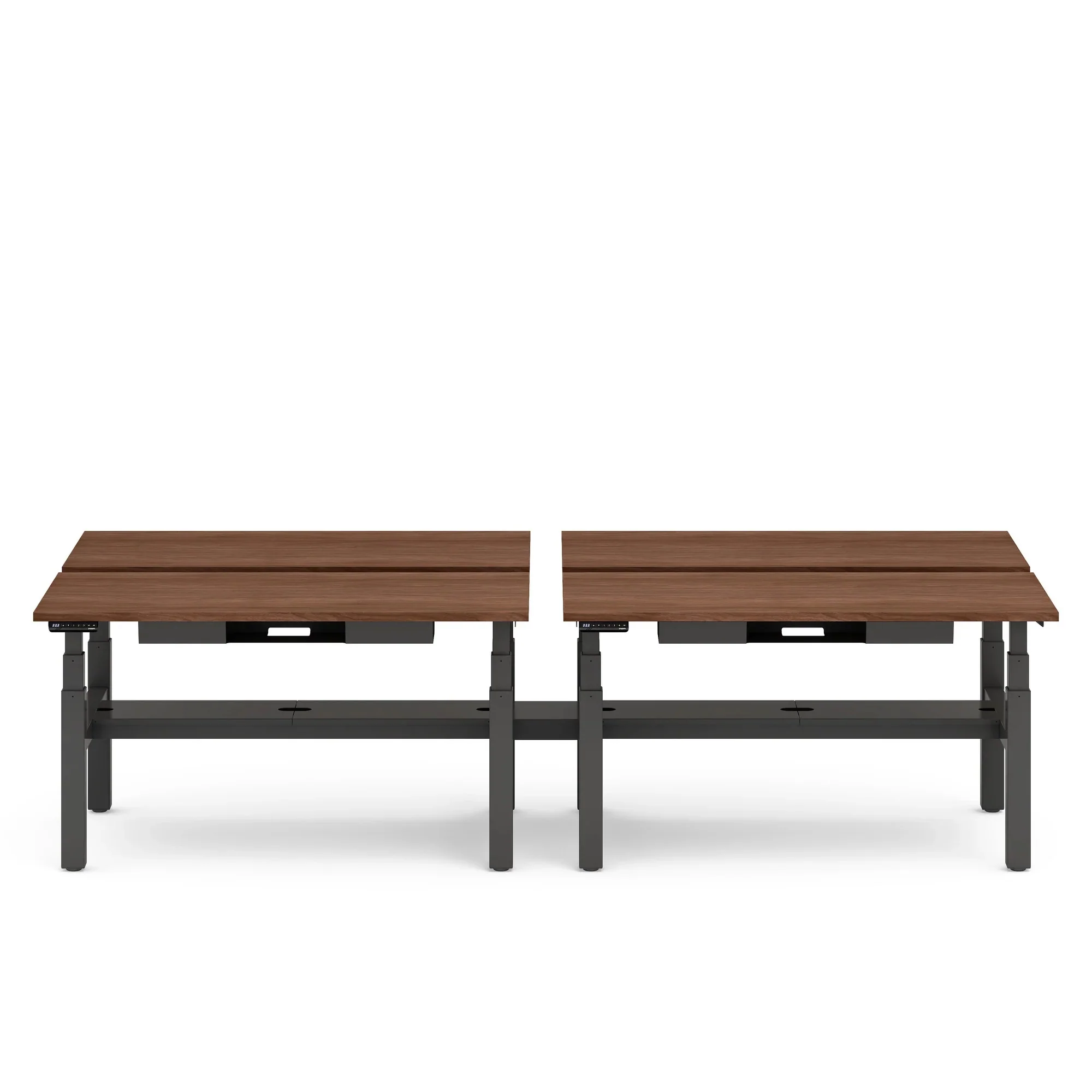 Series L 3S Adjustable Height Double Desk for 4