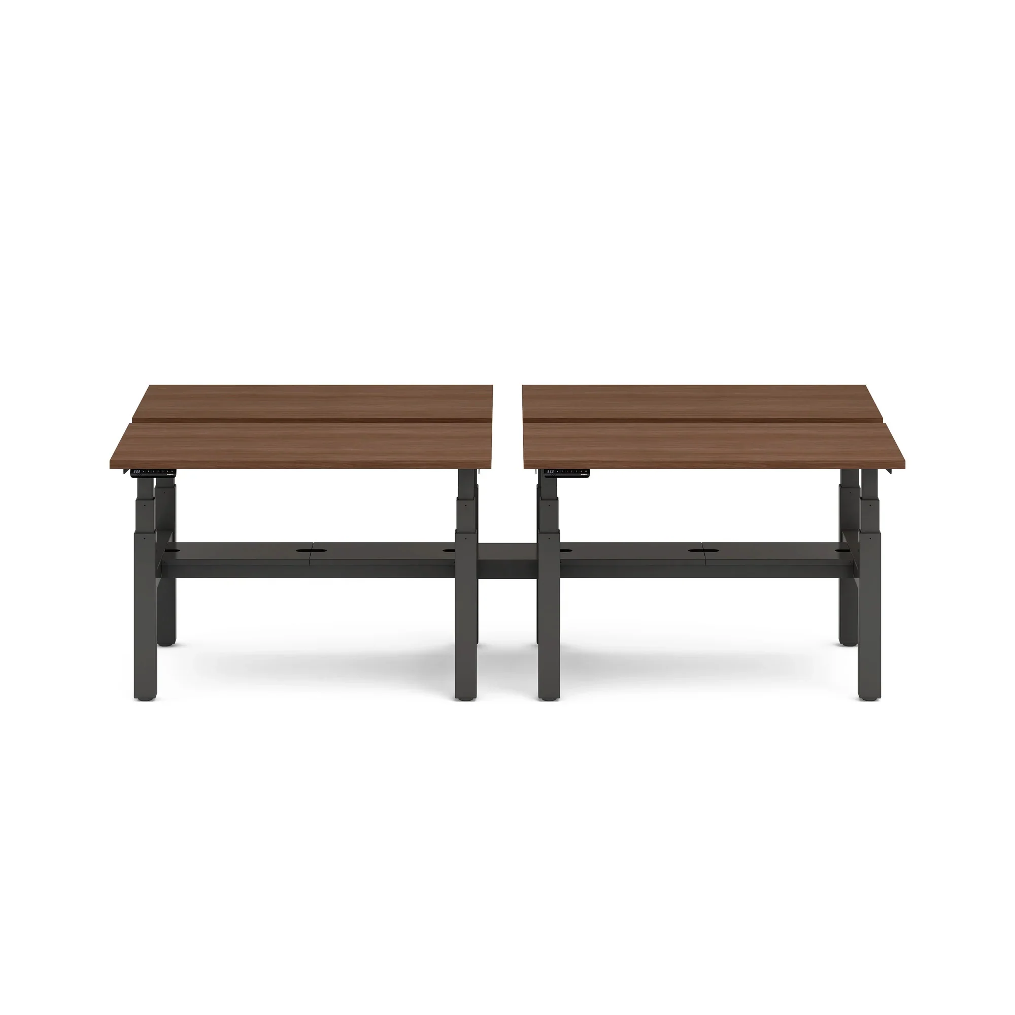 Series L 3S Adjustable Height Double Desk for 4