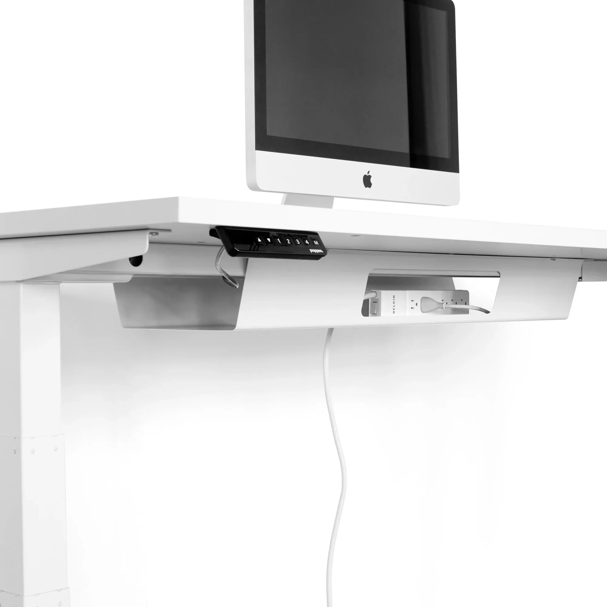Series L 3S Adjustable Height Double Desk for 4