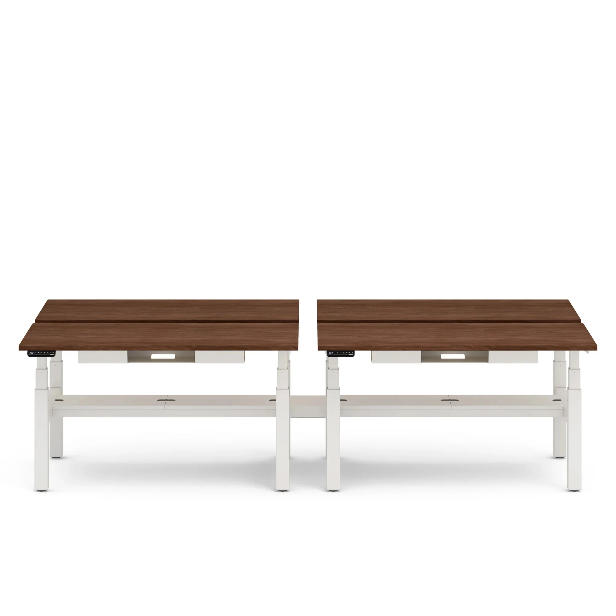 Series L 3S Adjustable Height Double Desk for 4