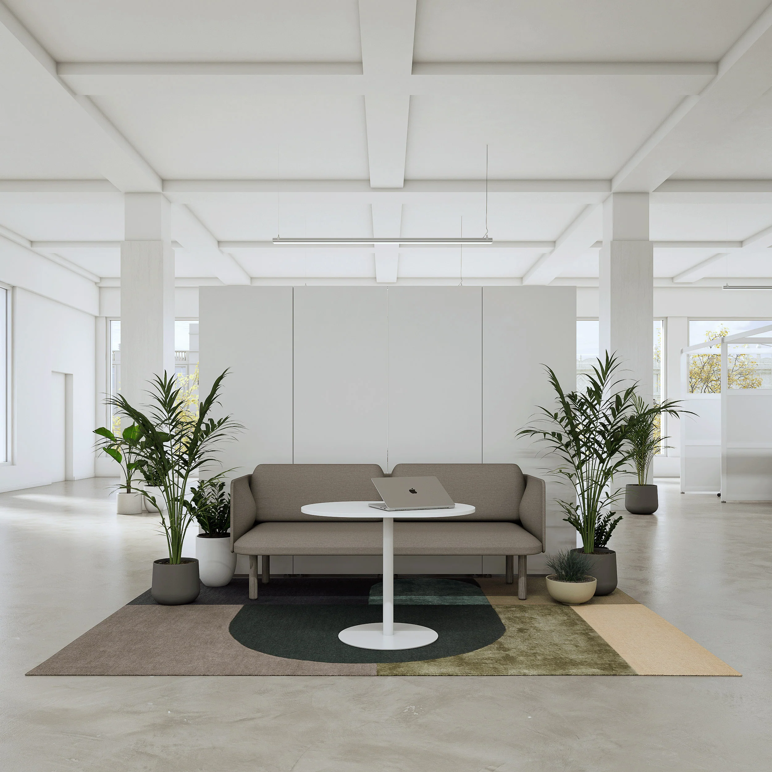 White Tucker Lounge Table, 25"h