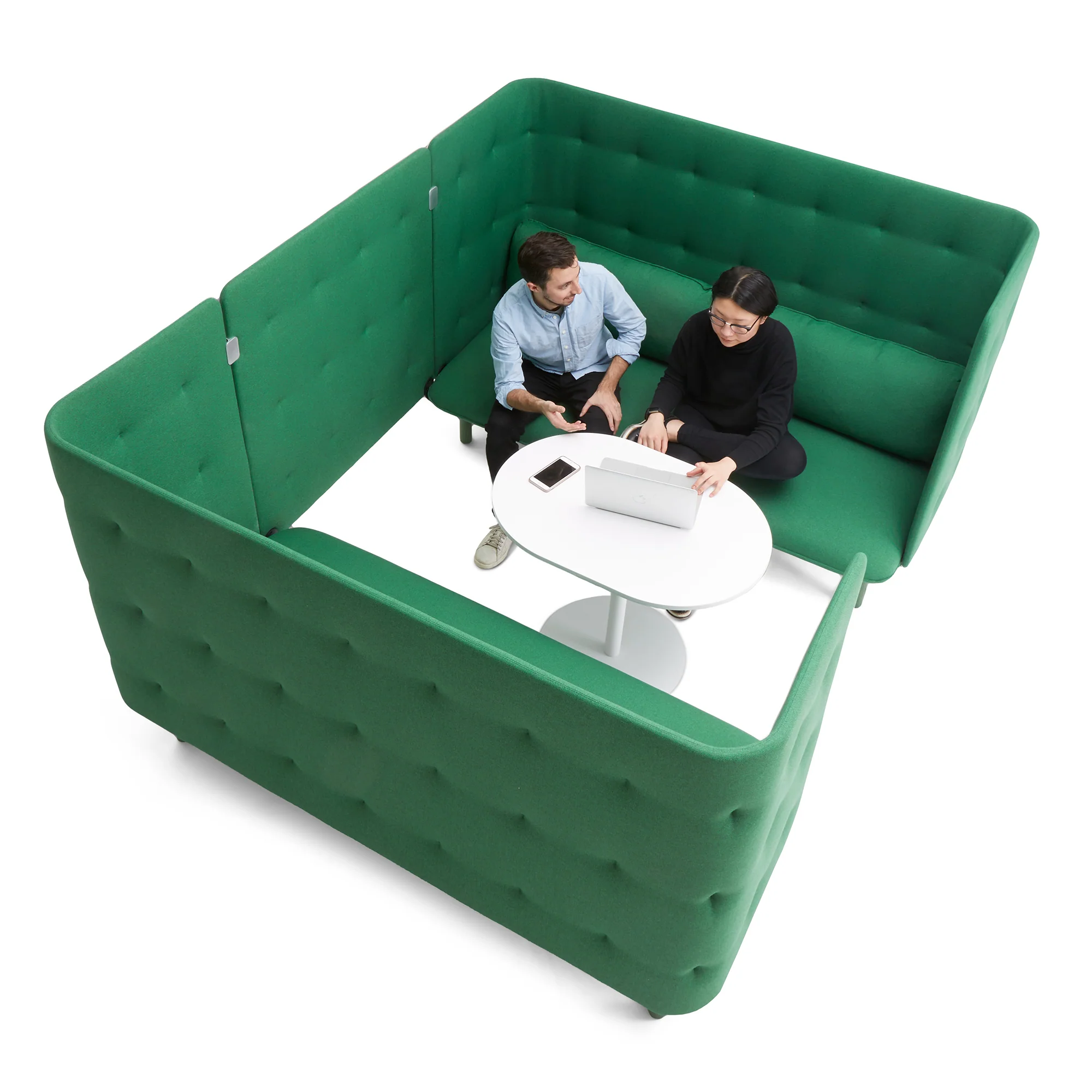White Tucker Lounge Table, 25"h