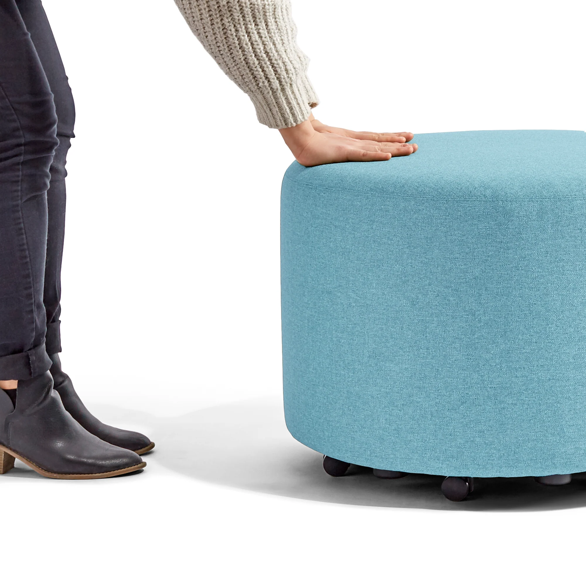 Block Party Lounge Round Ottoman, 24"