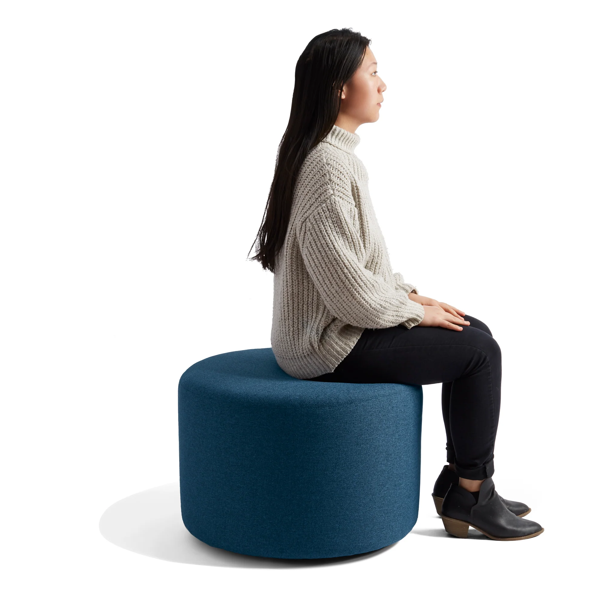 Block Party Lounge Round Ottoman, 24"