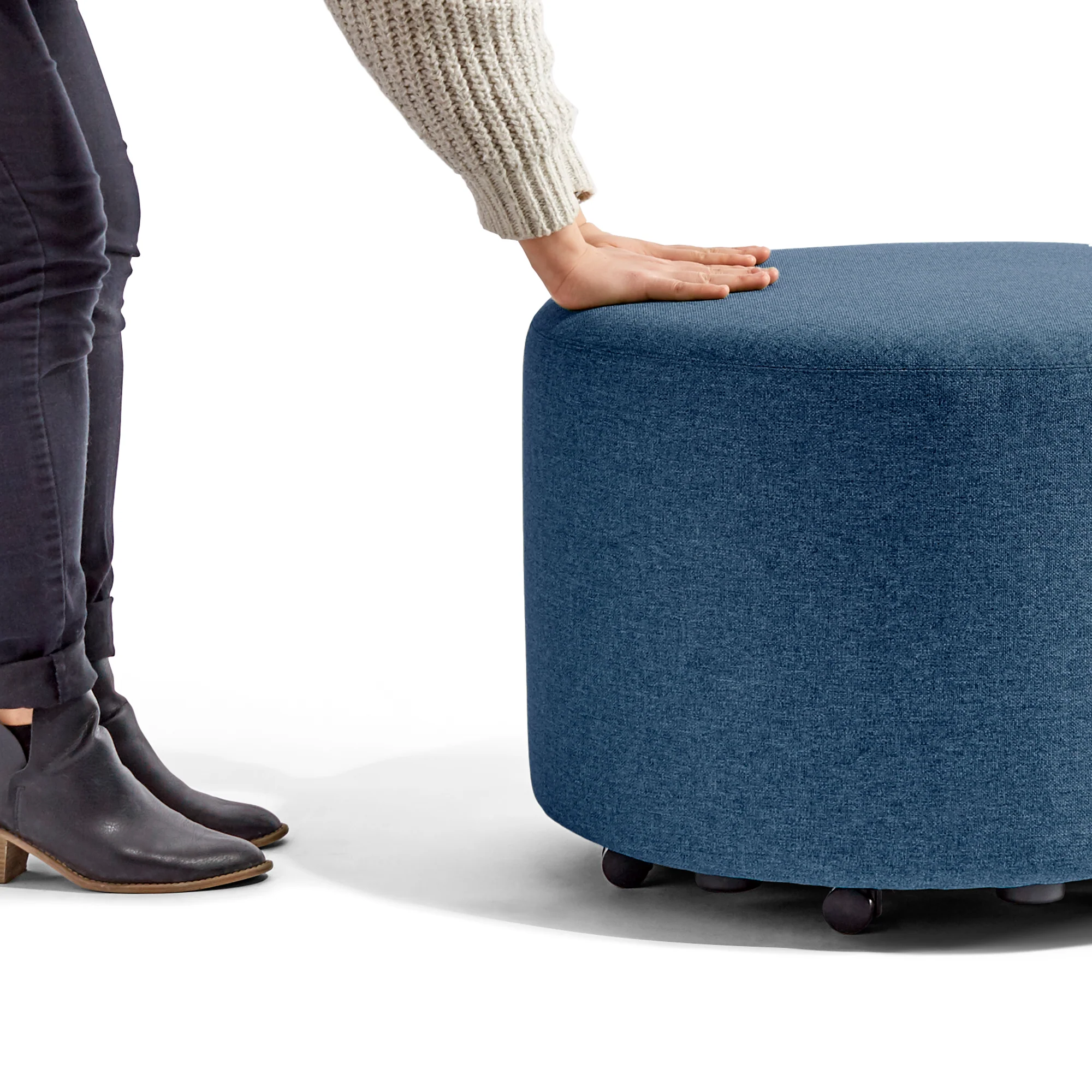 Block Party Lounge Round Ottoman, 24"