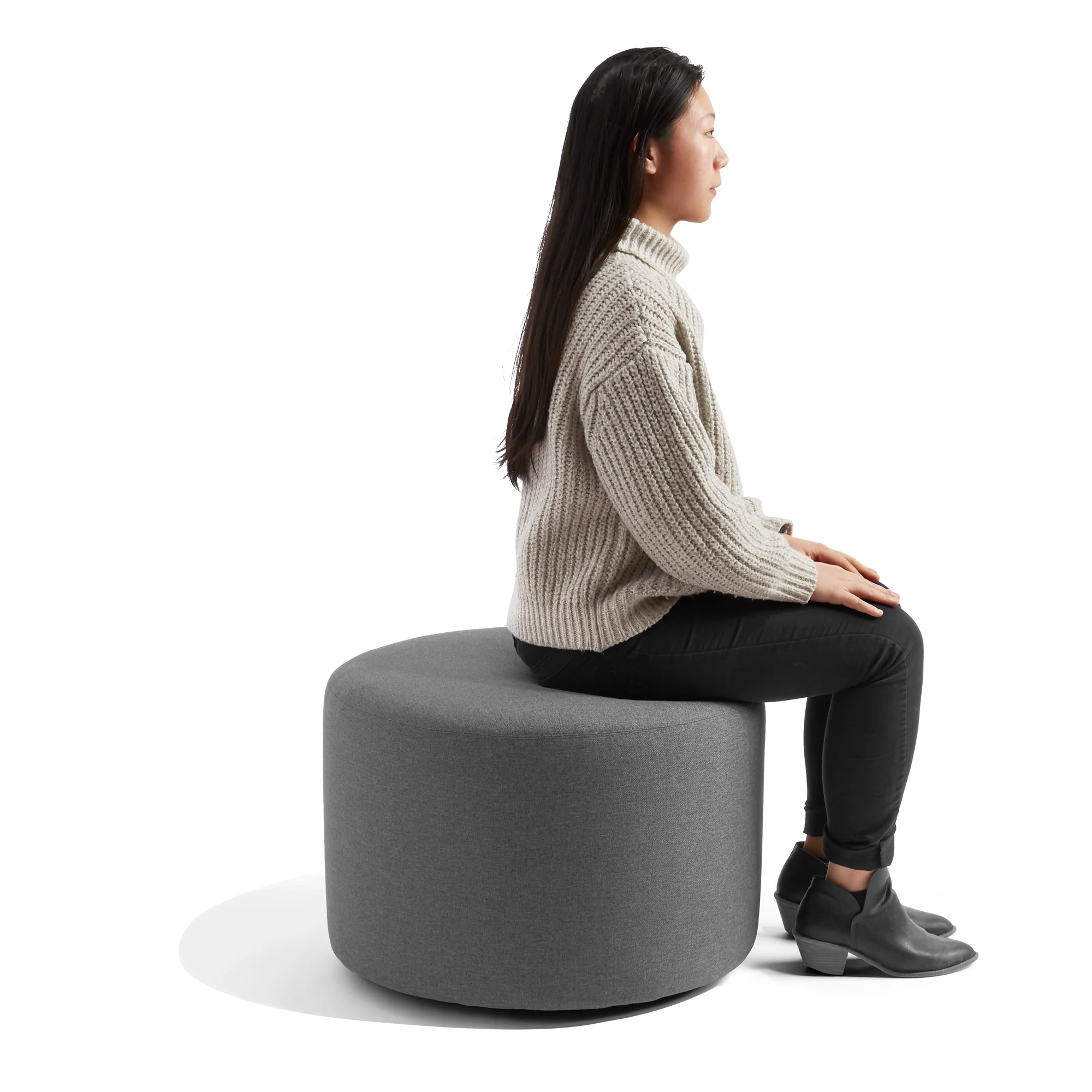 Block Party Lounge Round Ottoman, 24"