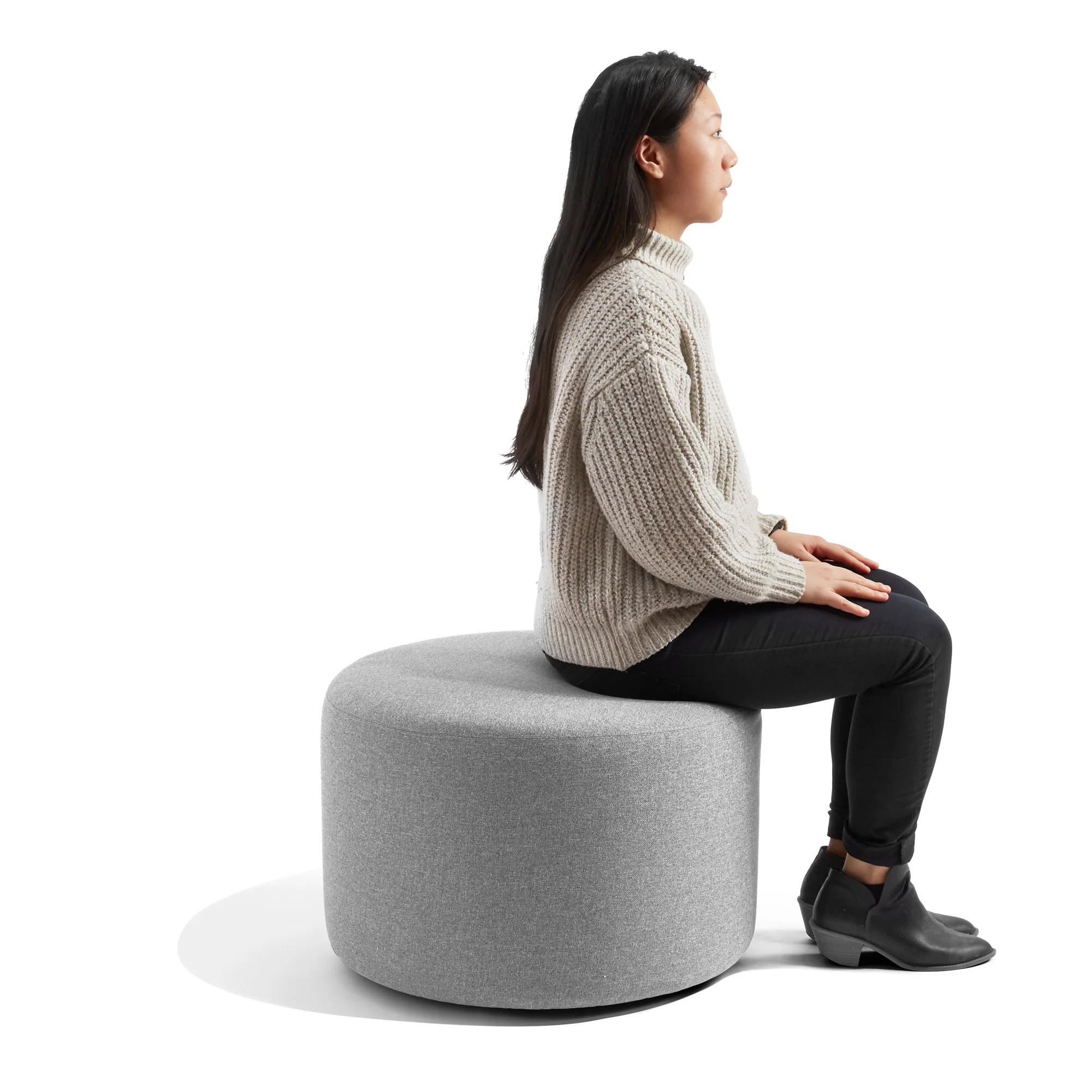 Block Party Lounge Round Ottoman, 24"