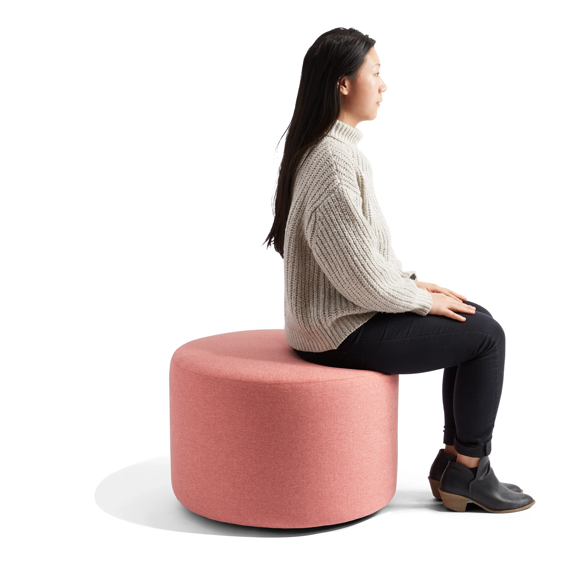 Block Party Lounge Round Ottoman, 24"