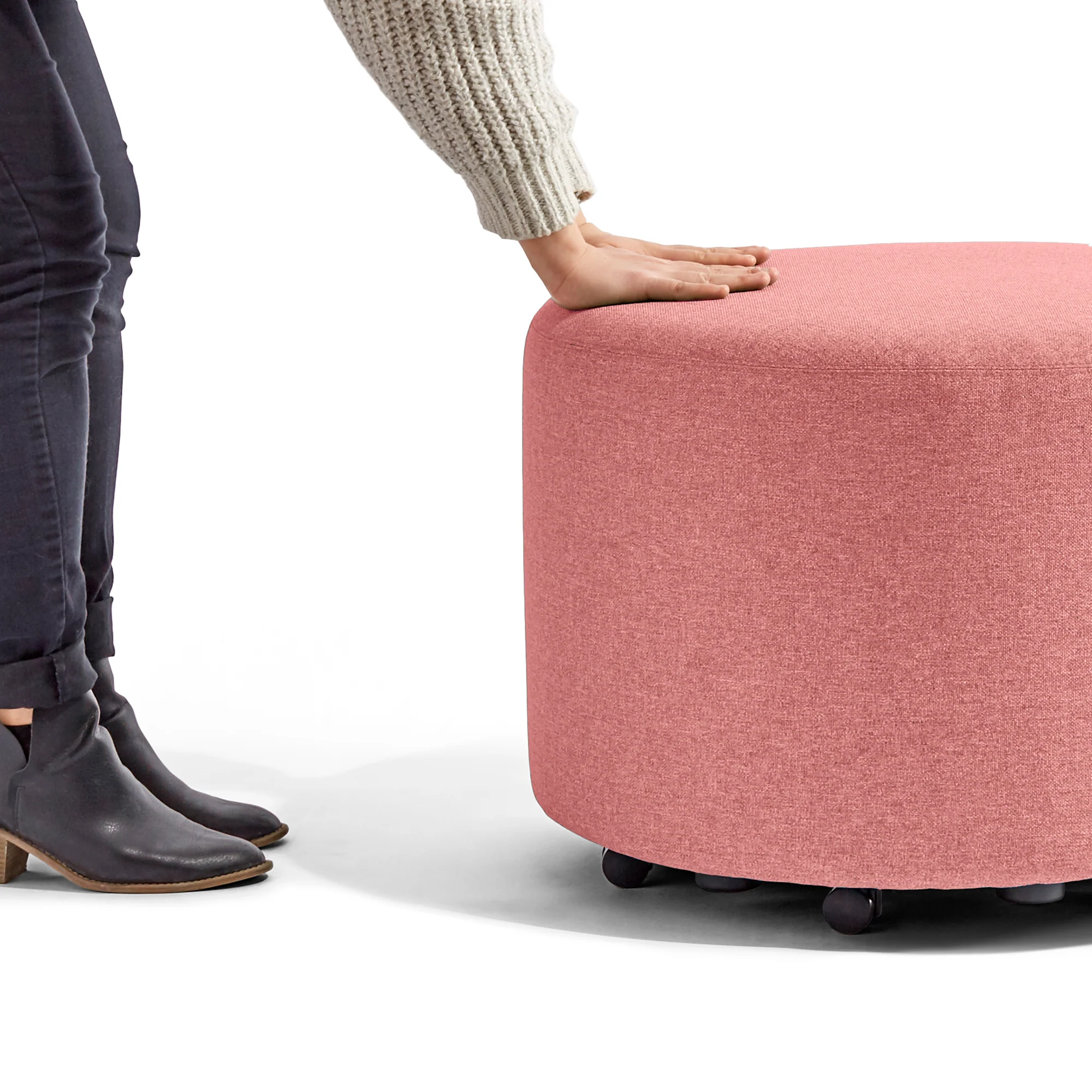 Block Party Lounge Round Ottoman, 24"