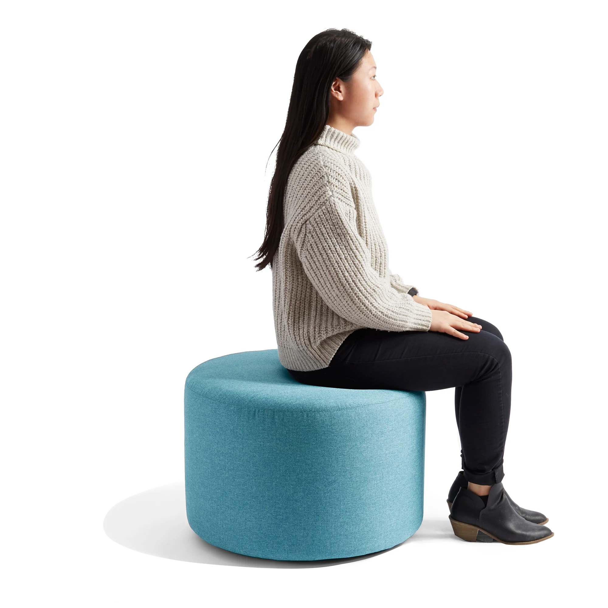 Block Party Lounge Round Ottoman, 24"