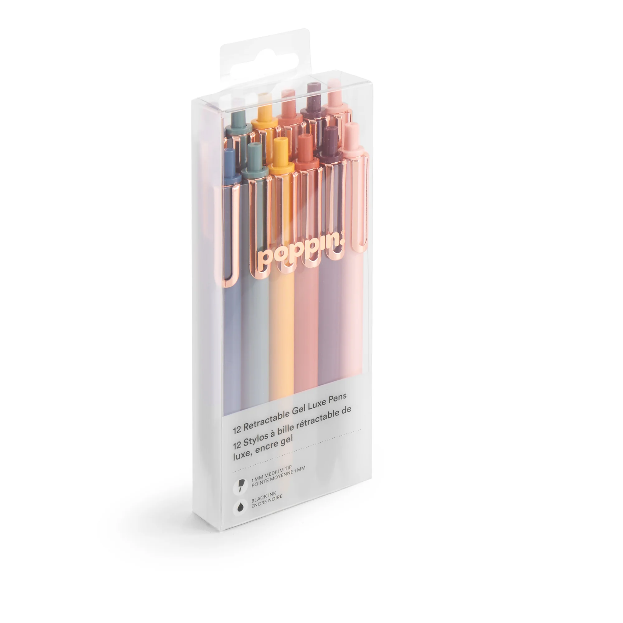 Assorted Desert Retractable Gel Luxe Pens, Set of 12